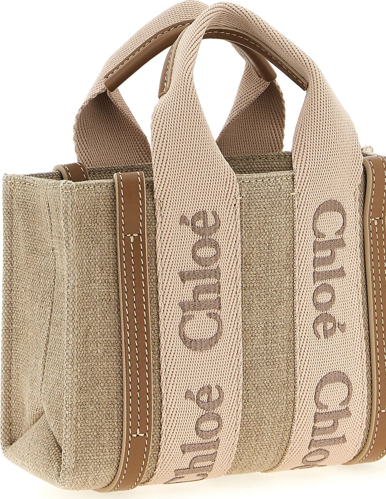 Chloé Multicolor Linen Handbag - 3