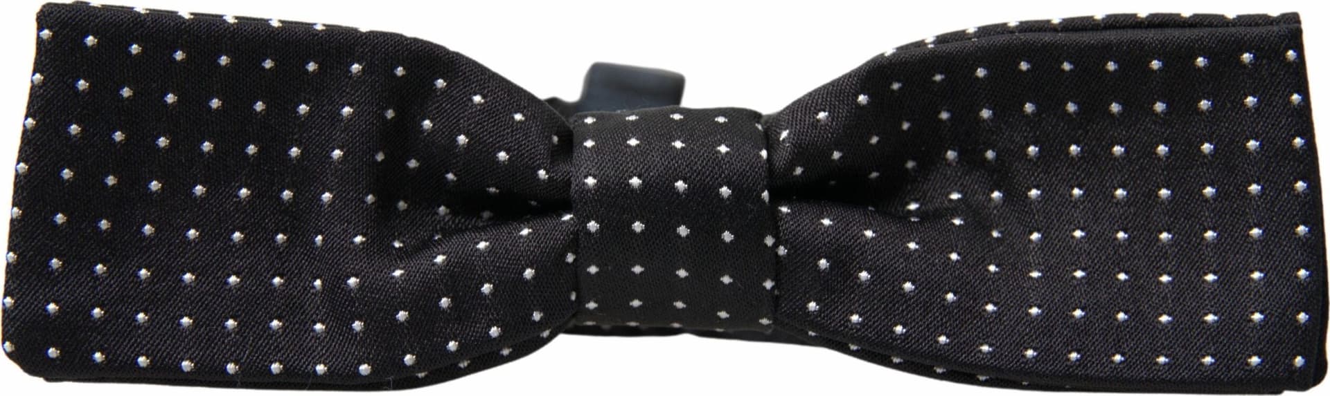 Dolce & Gabbana Black Polka Dot Silk Adjustable Men Neck Papillon Bow Tie - 3