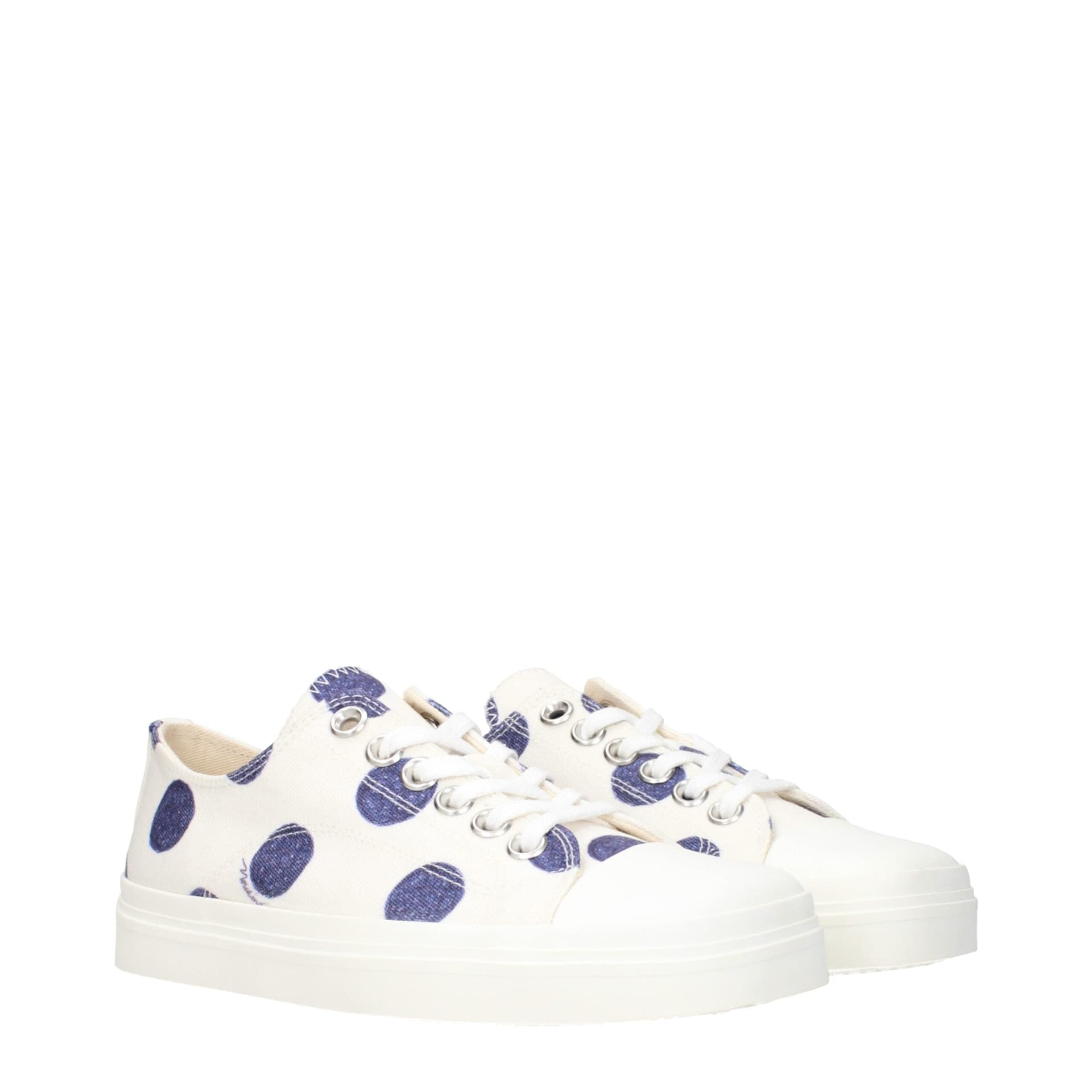 Moschino White Fabric Low Top Sneakers - 2