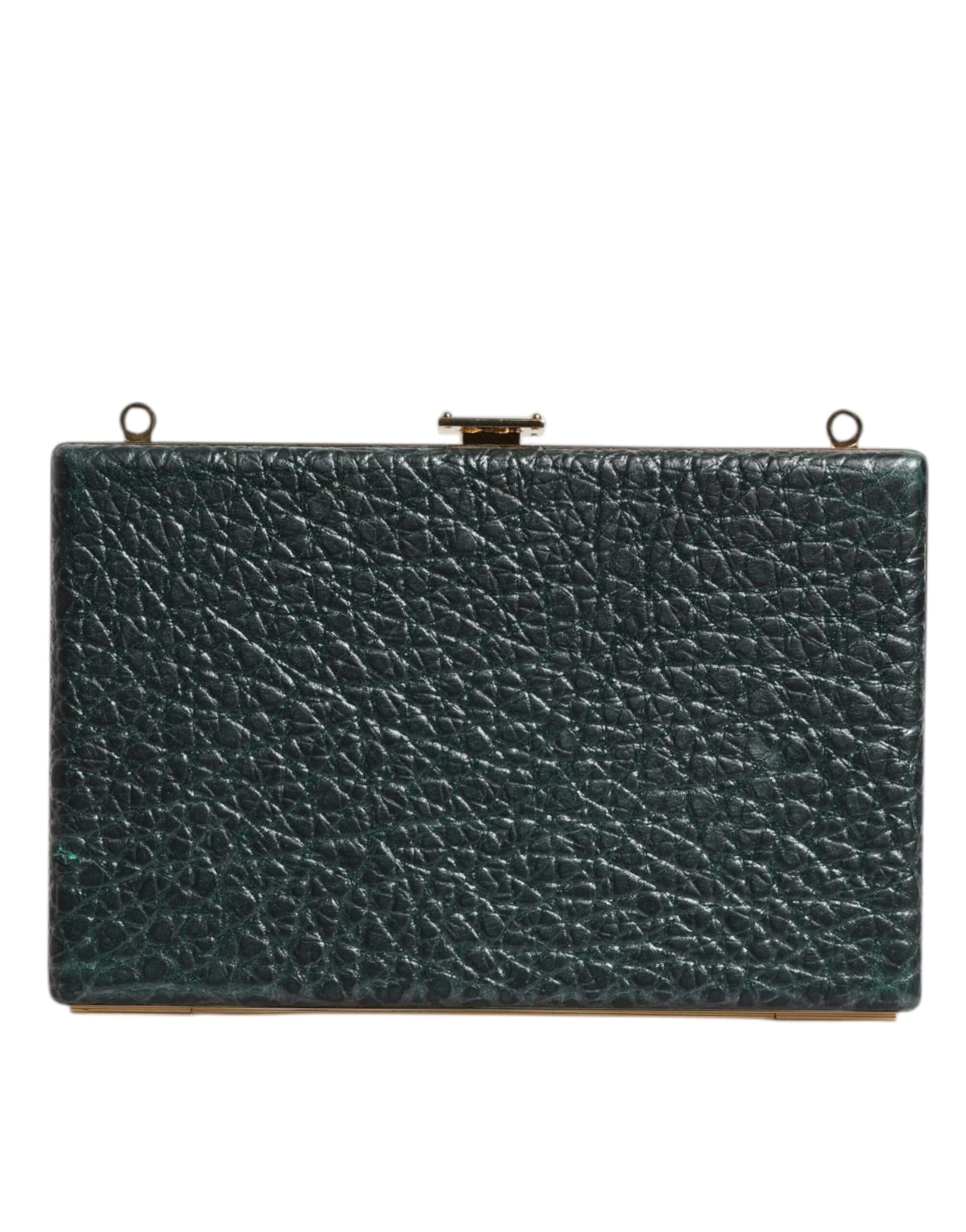 Dolce & Gabbana Black Leather Clutch Evening Crossbody Bag - 2