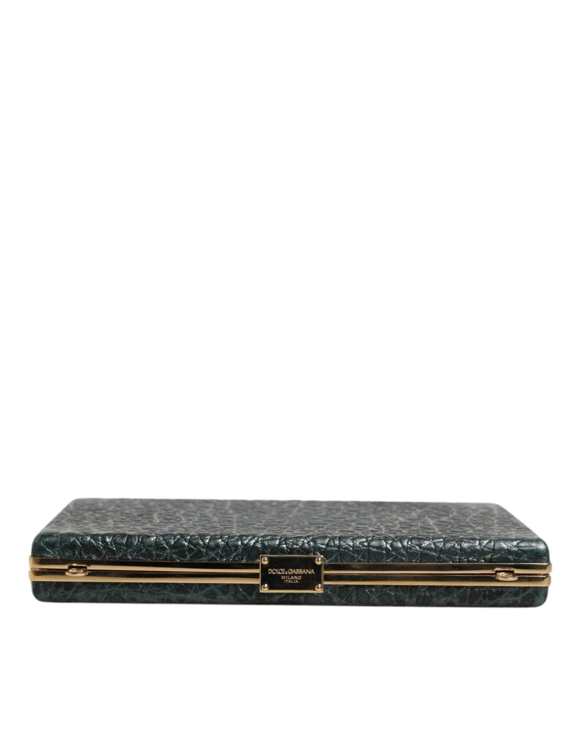 Dolce & Gabbana Black Leather Clutch Evening Crossbody Bag - 5