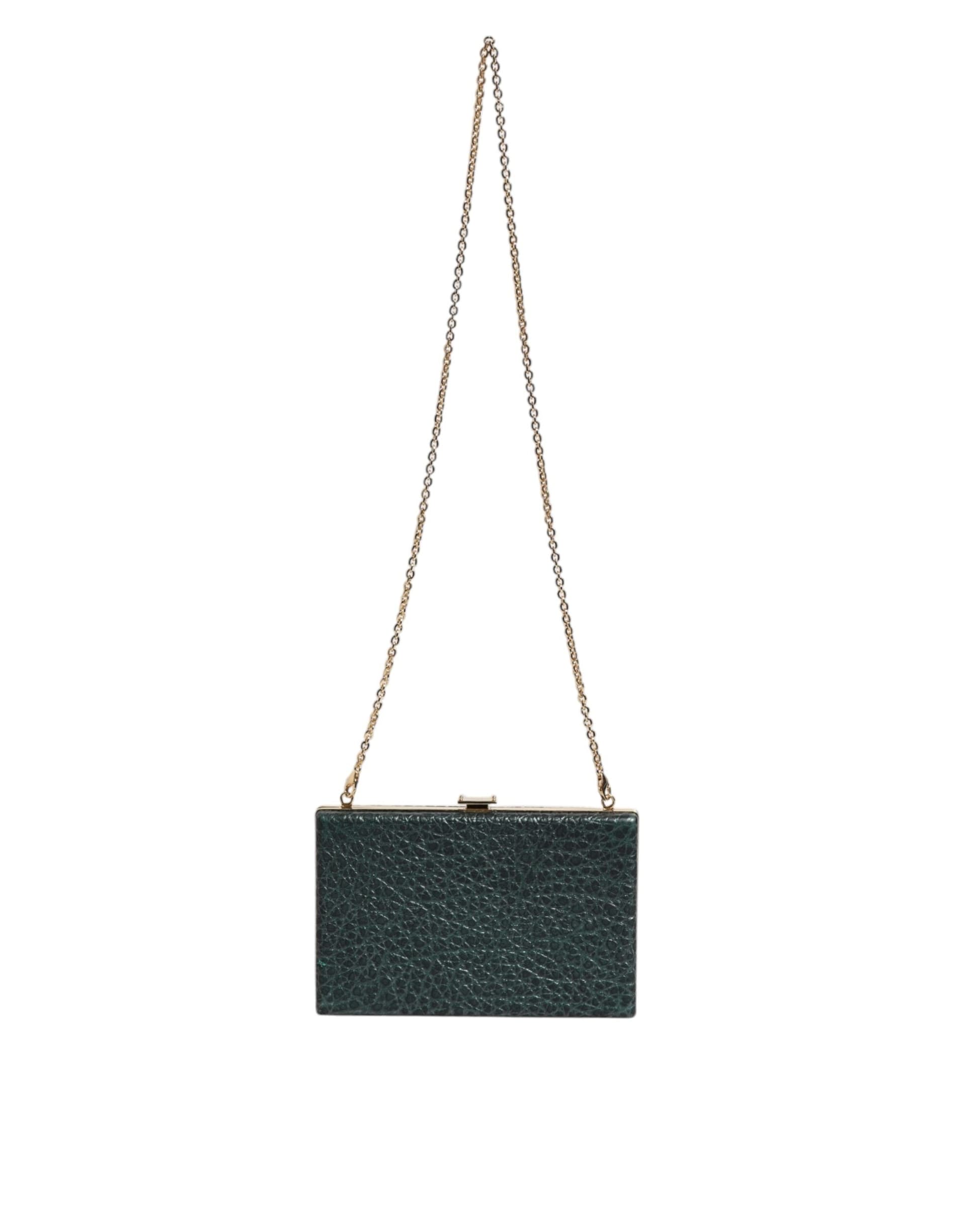 Dolce & Gabbana Black Leather Clutch Evening Crossbody Bag - 8