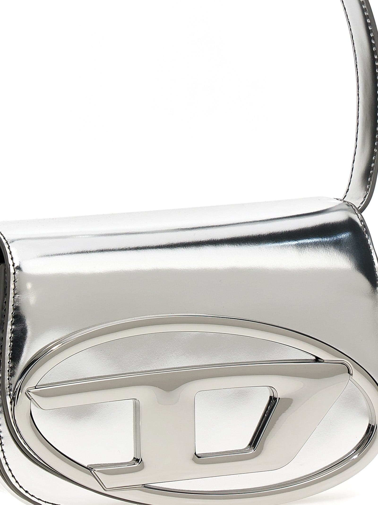 Diesel Silver Cowhide Shoulder Bag - 3
