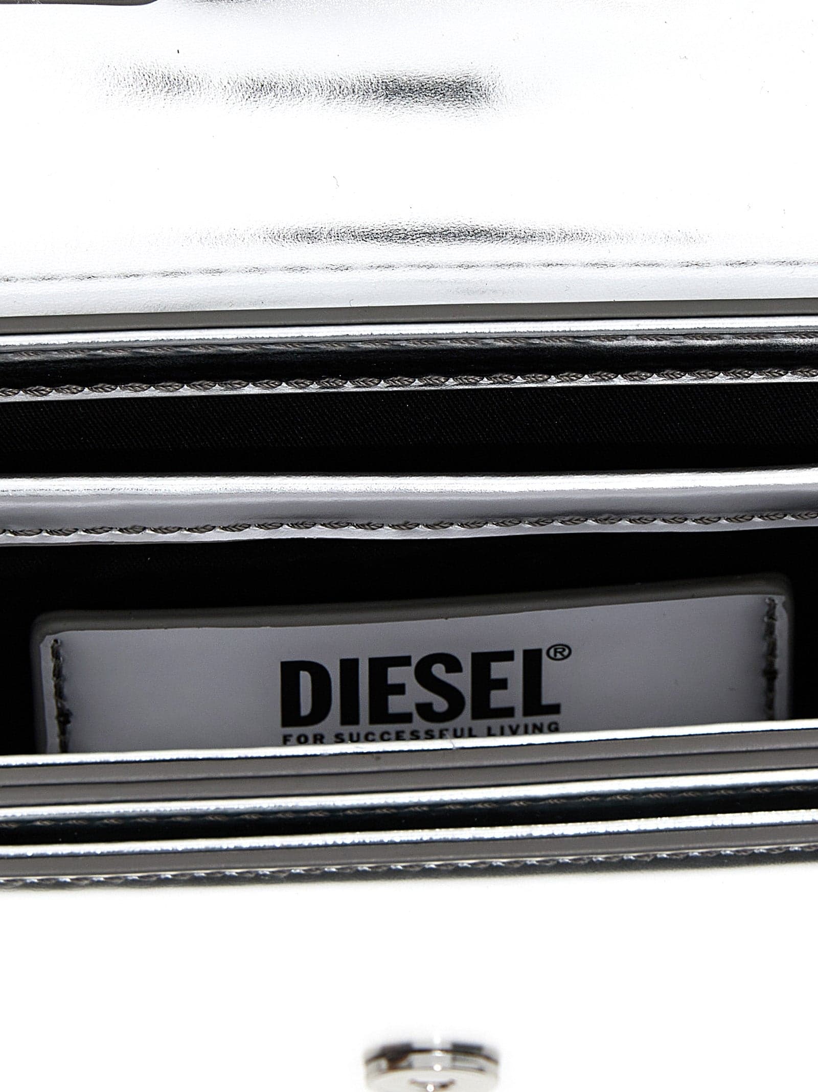 Diesel Silver Cowhide Shoulder Bag - 4
