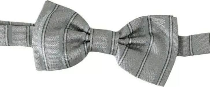 Dolce & Gabbana Light Gray Lining Adjustable Neck Butterfly Bow Tie - 2