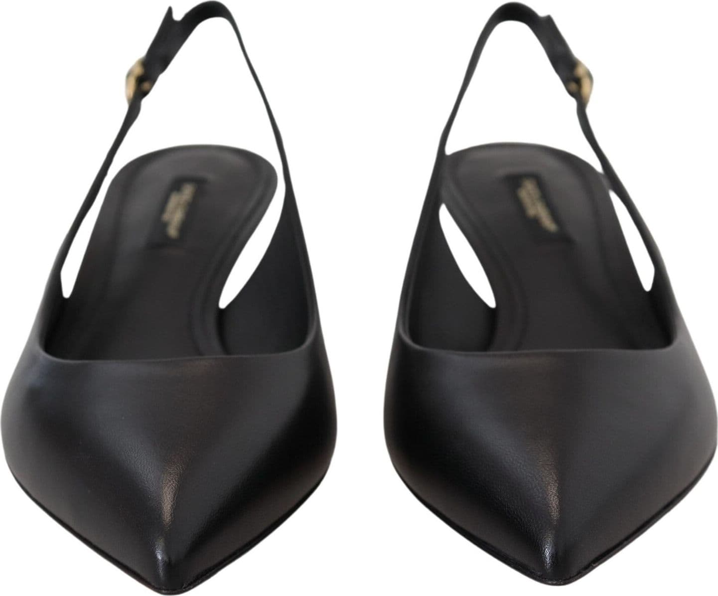 Dolce & Gabbana Black Leather Slingbacks Heels Pumps Shoes - 4