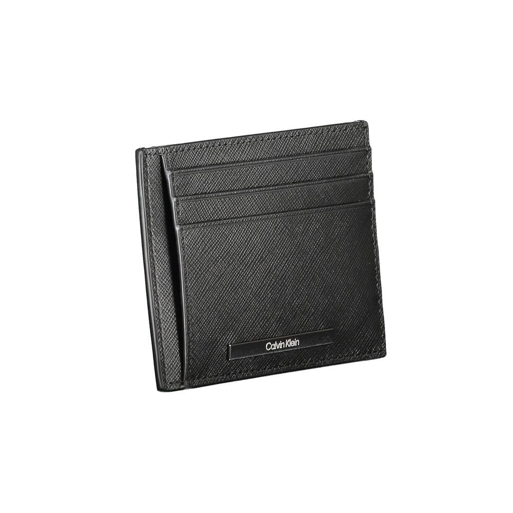 Calvin Klein Black Leather Mens Wallet Holder - 3