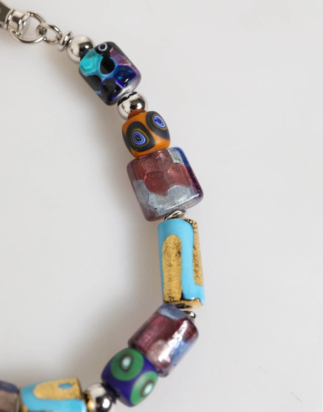 Dolce & Gabbana Multicolor Murano Glass Beads Brass Zamak Necklace - 3