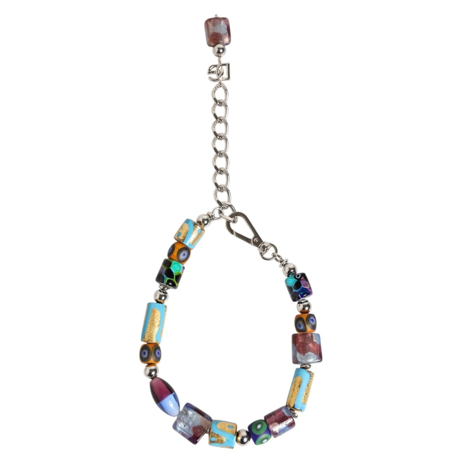 Dolce & Gabbana Multicolor Murano Glass Beads Brass Zamak Necklace - 4