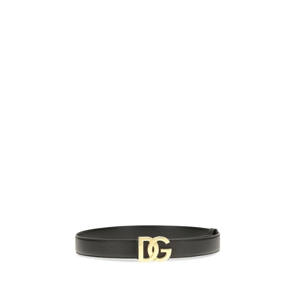 Dolce & Gabbana Black Calf Leather Bos Taurus Regular Belt - 2