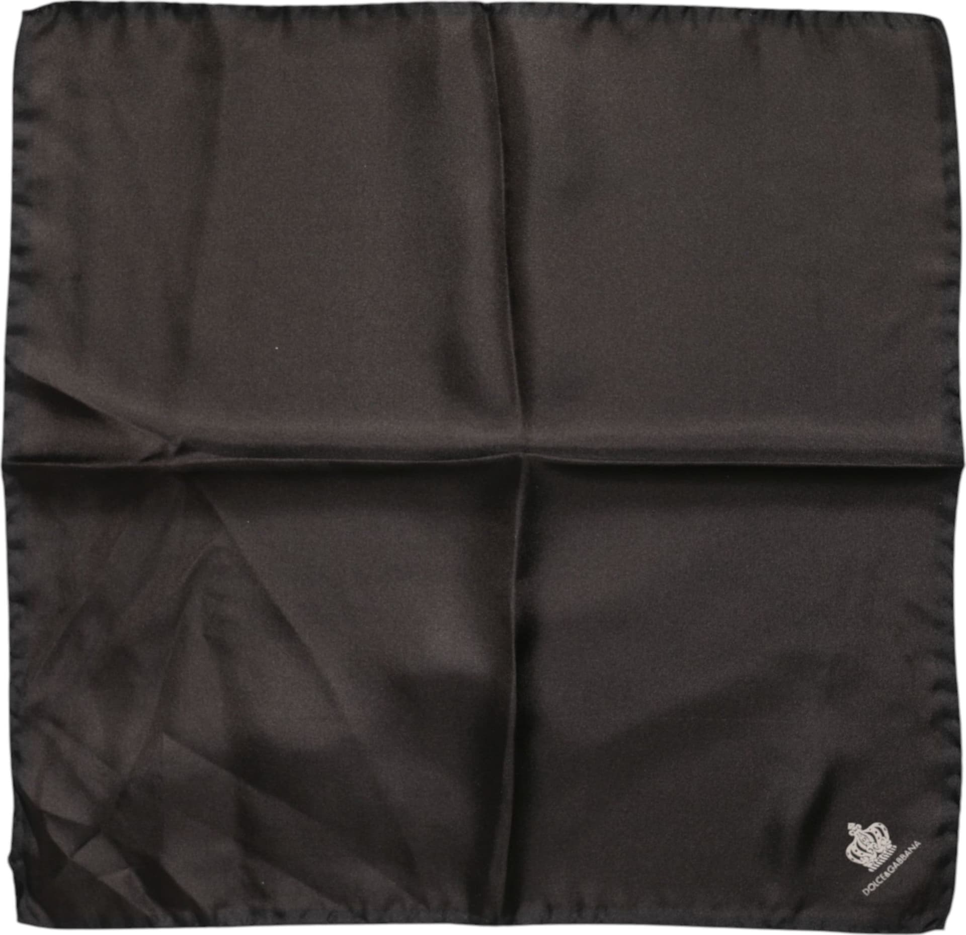 Dolce & Gabbana Brown DG Crown Silk Square Men Foulard Scarf - 3