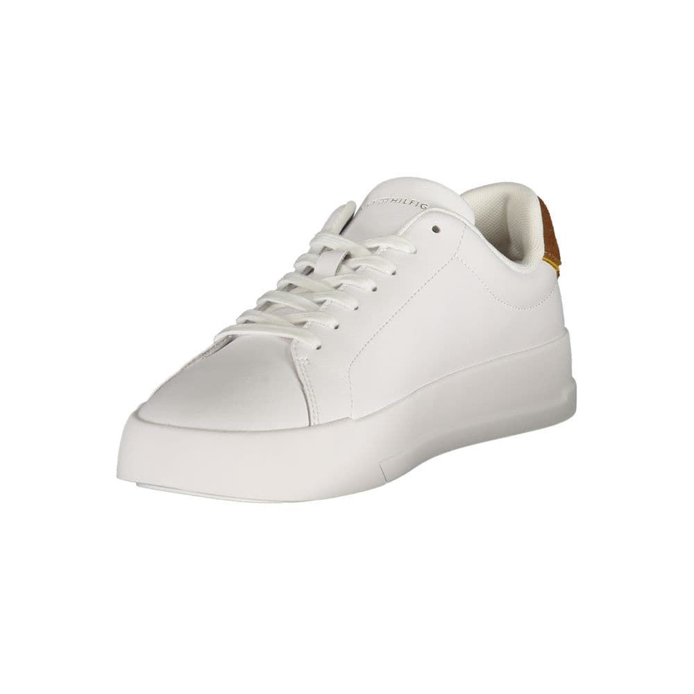 Tommy Hilfiger White Leather Men's Sneaker - 3