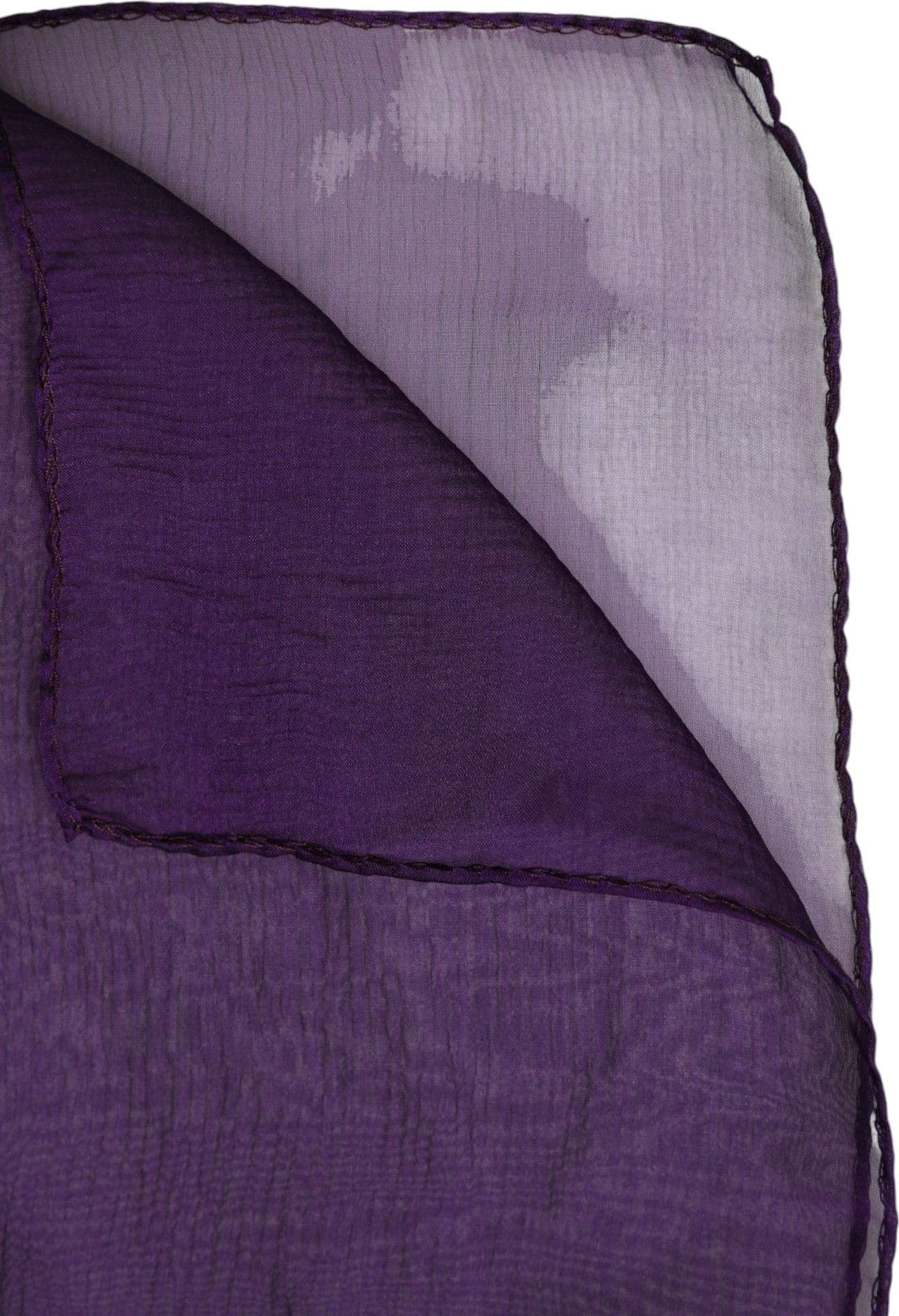 Dolce & Gabbana Purple Silk Rectangle Wrap Shawl Scarf - 6