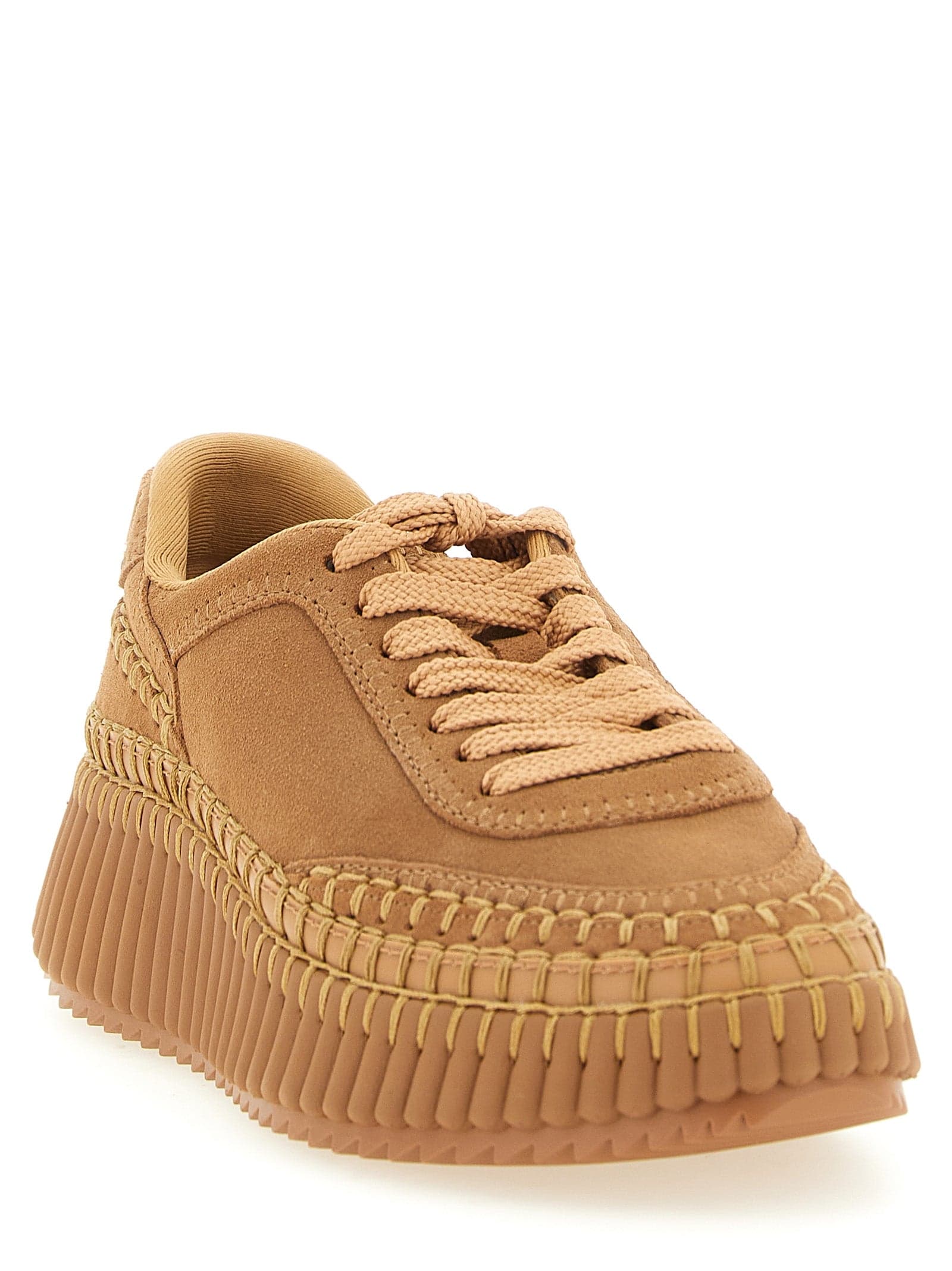 Chloé Beige Polyester Platform Sneakers - 2