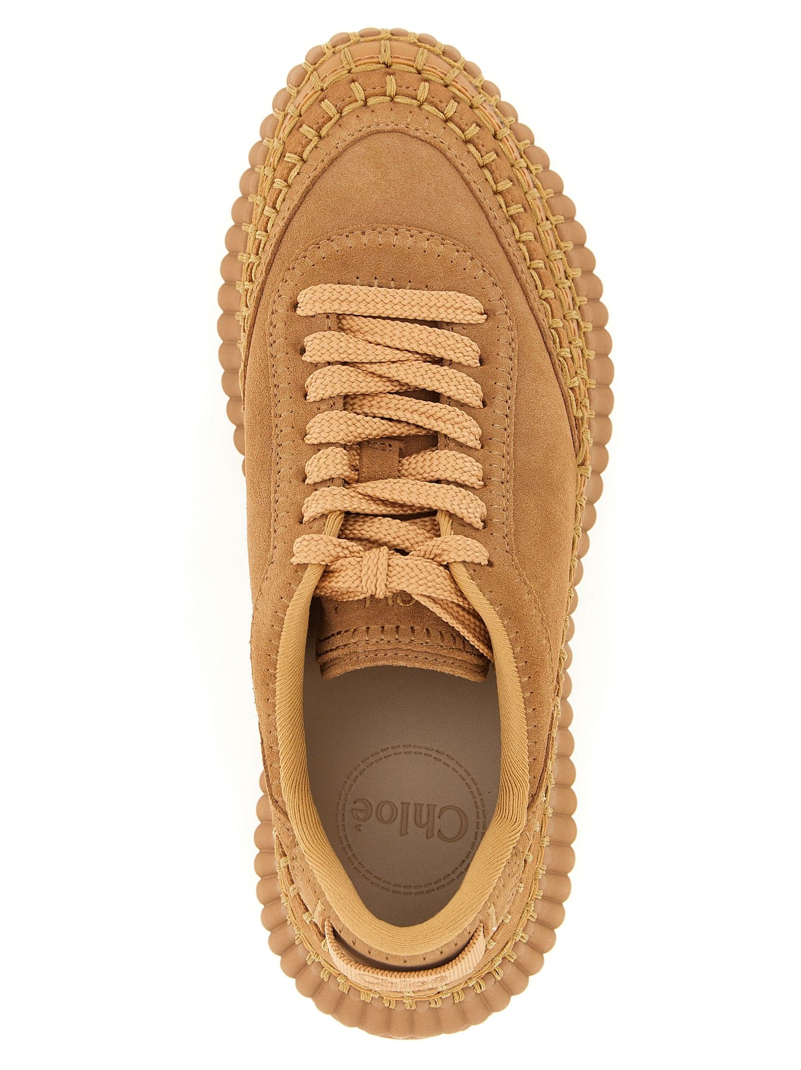 Chloé Beige Polyester Platform Sneakers - 4