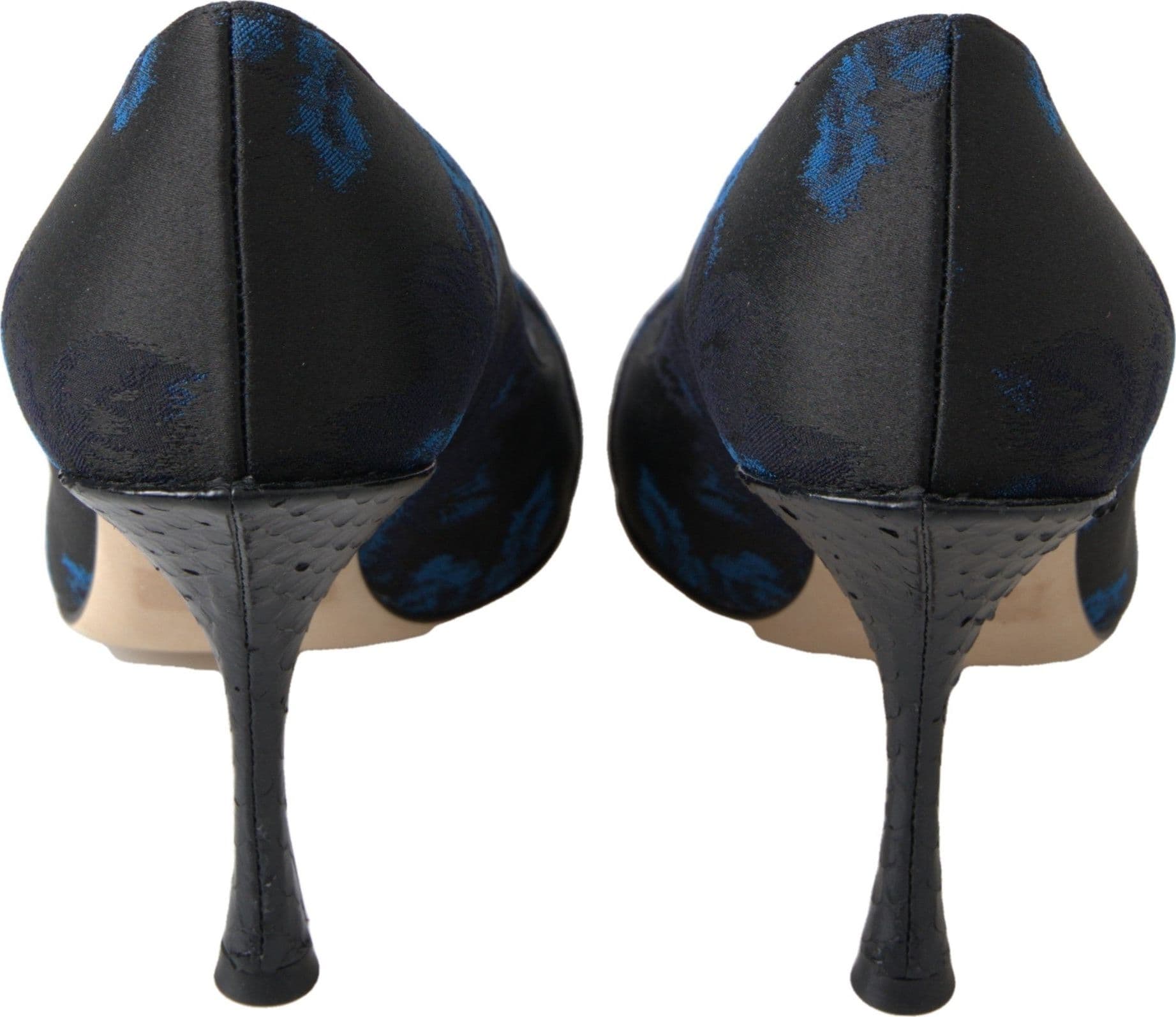 Dolce & Gabbana Blue Floral Ayers Crystal Pumps Shoes - 5