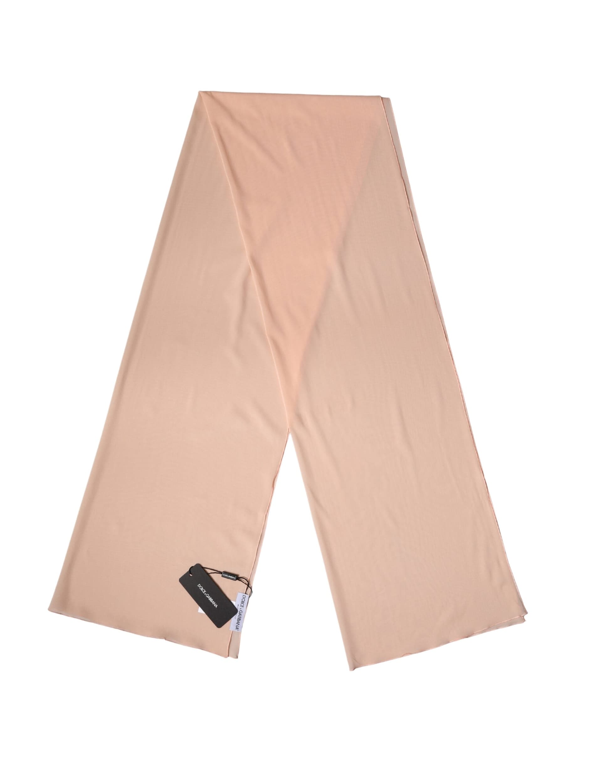 Dolce & Gabbana Peach Silk Neck Wrap Shawl Women Stole 200cm x 64cm  Scarf - 2