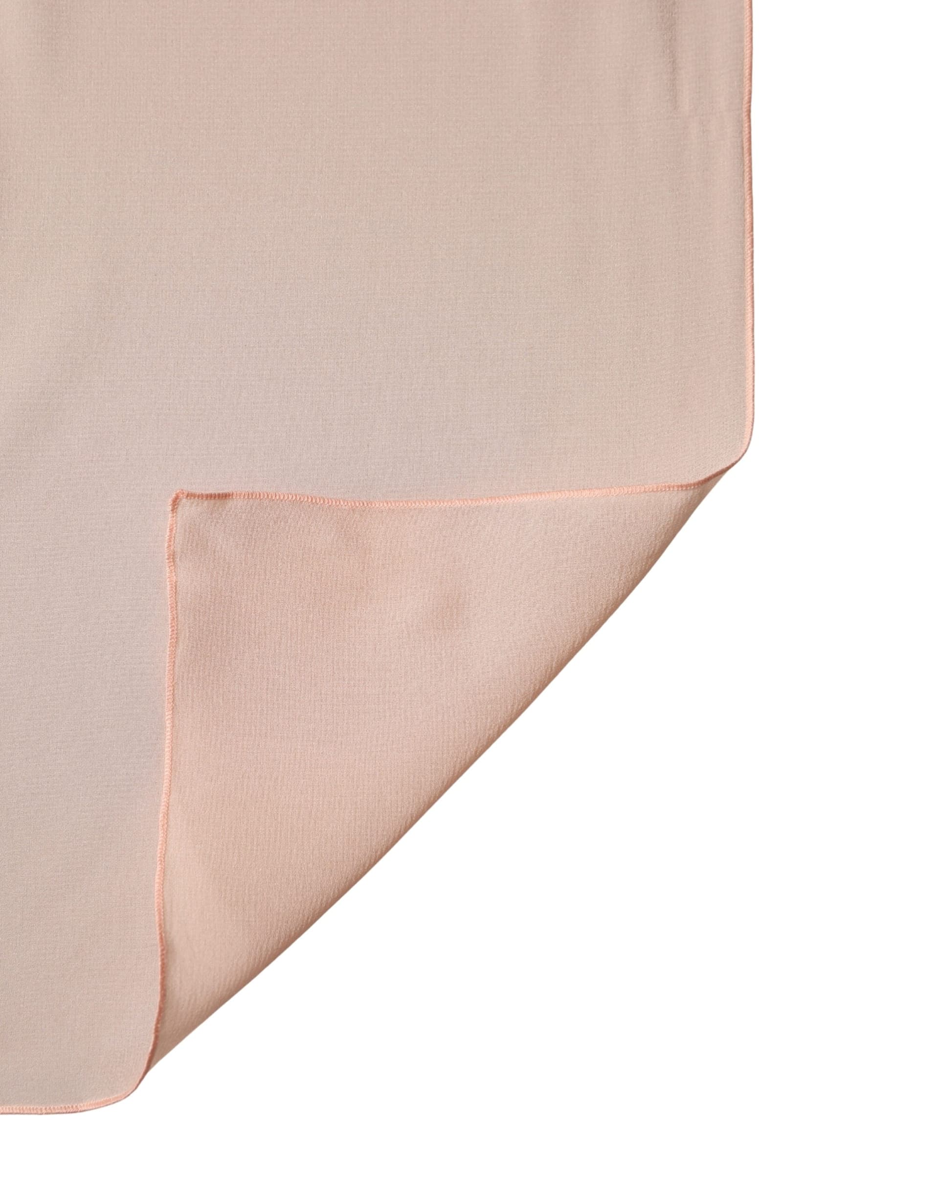 Dolce & Gabbana Peach Silk Neck Wrap Shawl Women Stole 200cm x 64cm  Scarf - 3
