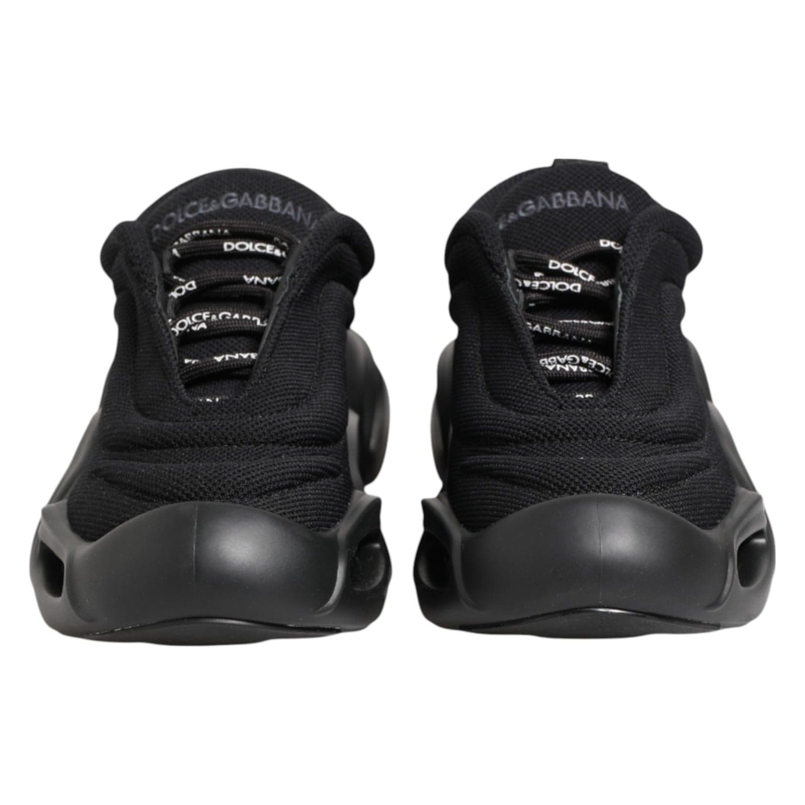Dolce & Gabbana Black Slip On Low Top Wave Sneakers Shoes - 6
