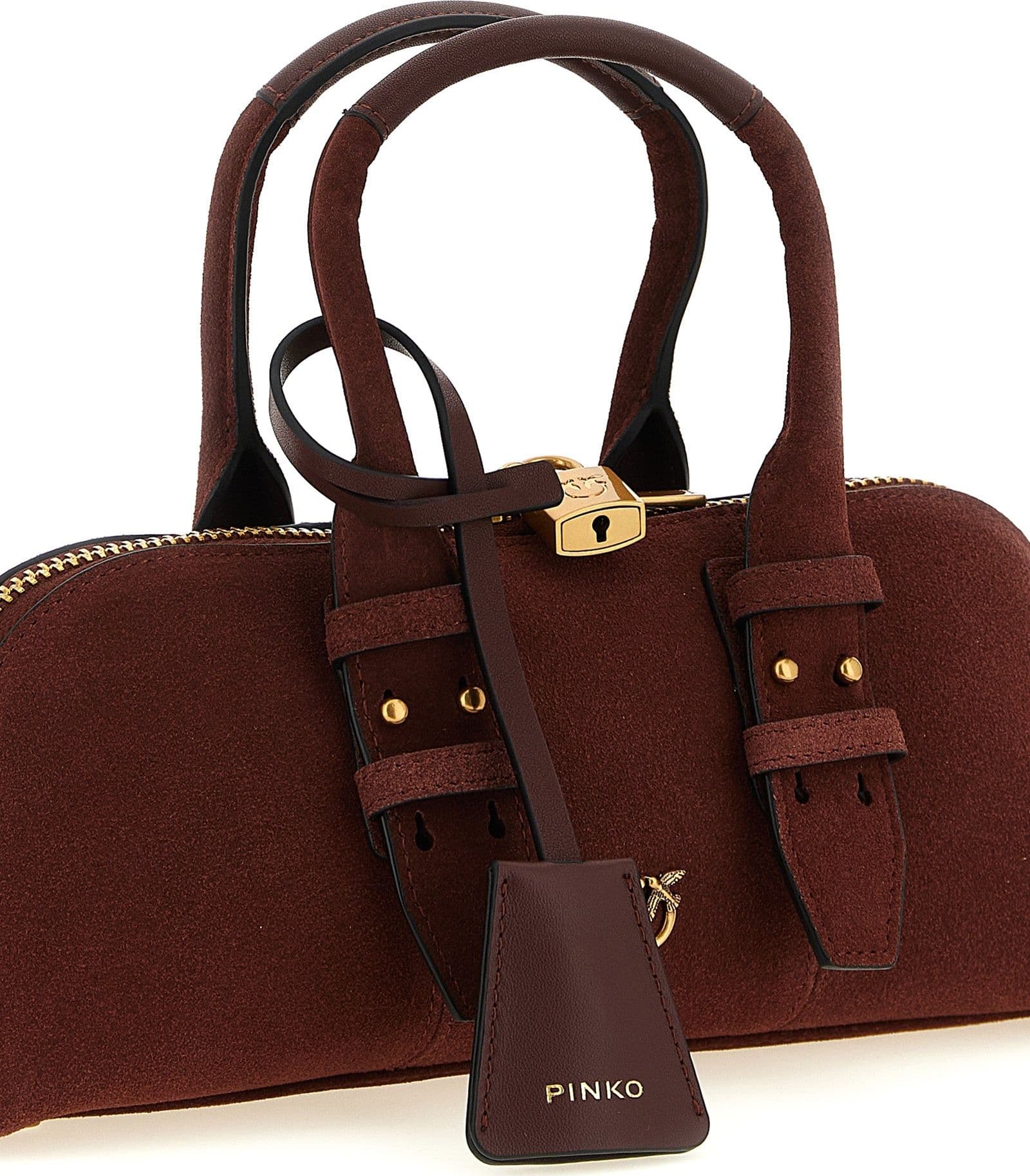 PINKO Bordeaux Cowhide Shoulder Bag - 3