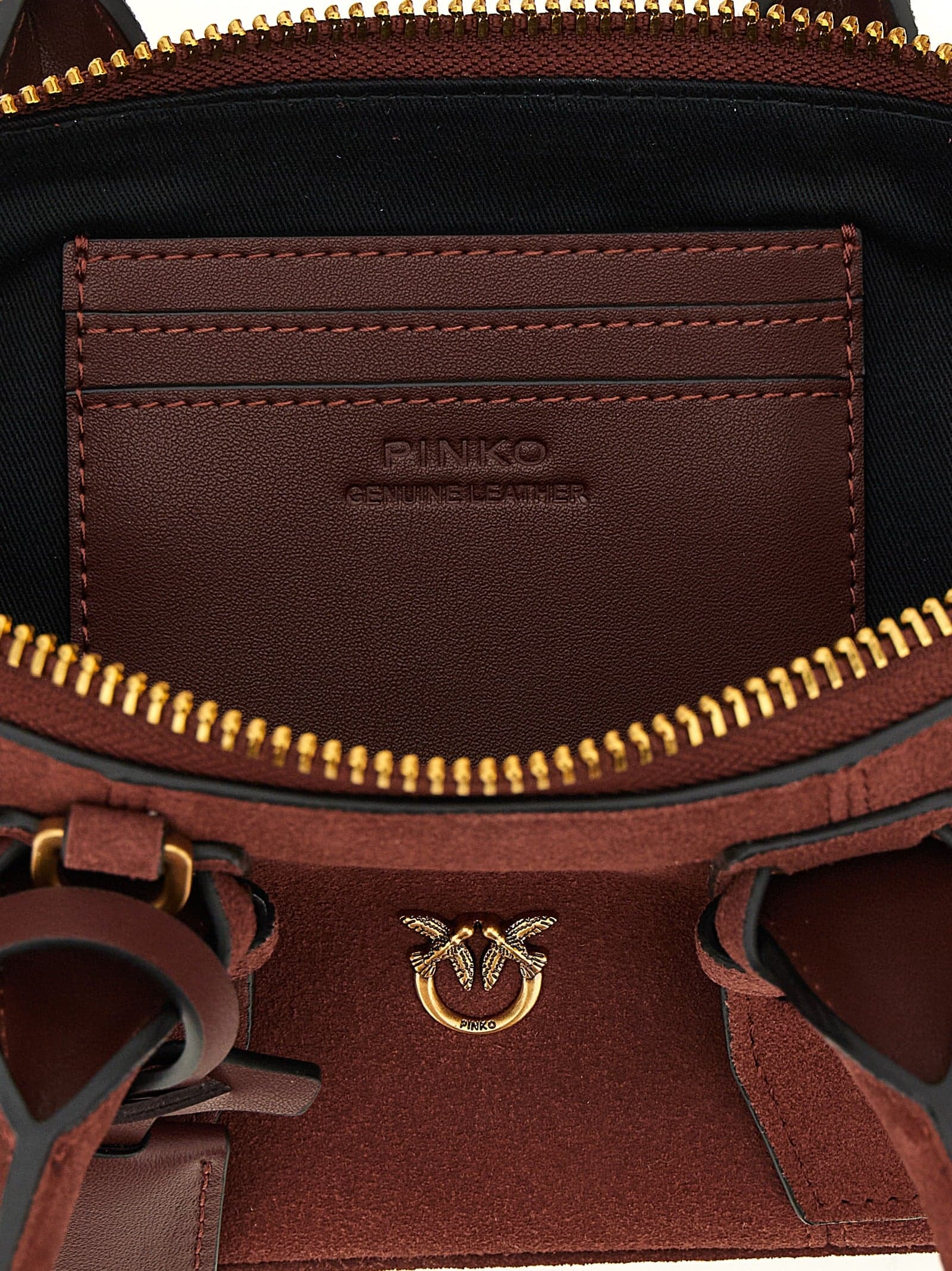 PINKO Bordeaux Cowhide Shoulder Bag - 4