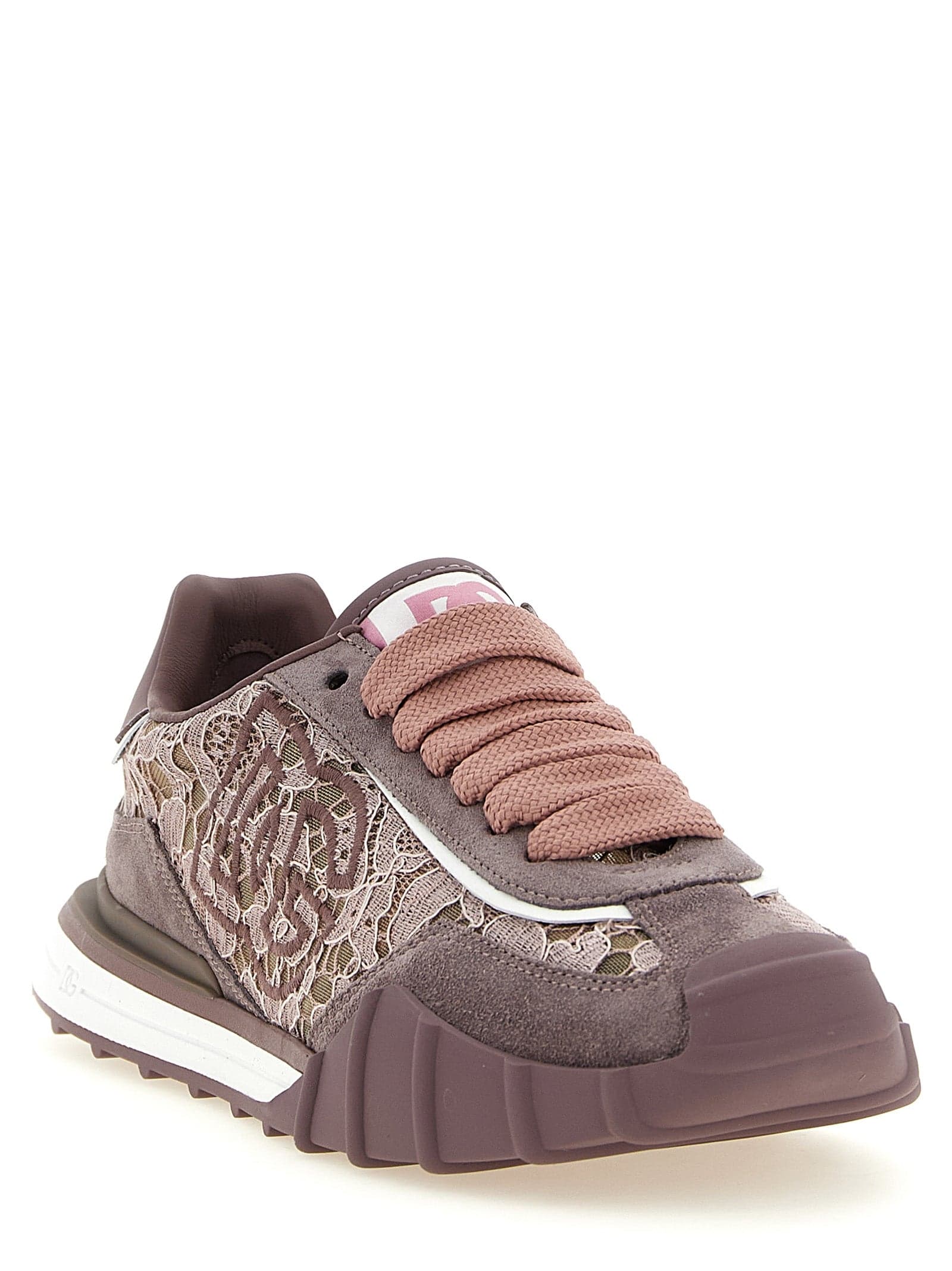 Dolce & Gabbana Purple Leather Athletic Sneakers - 2