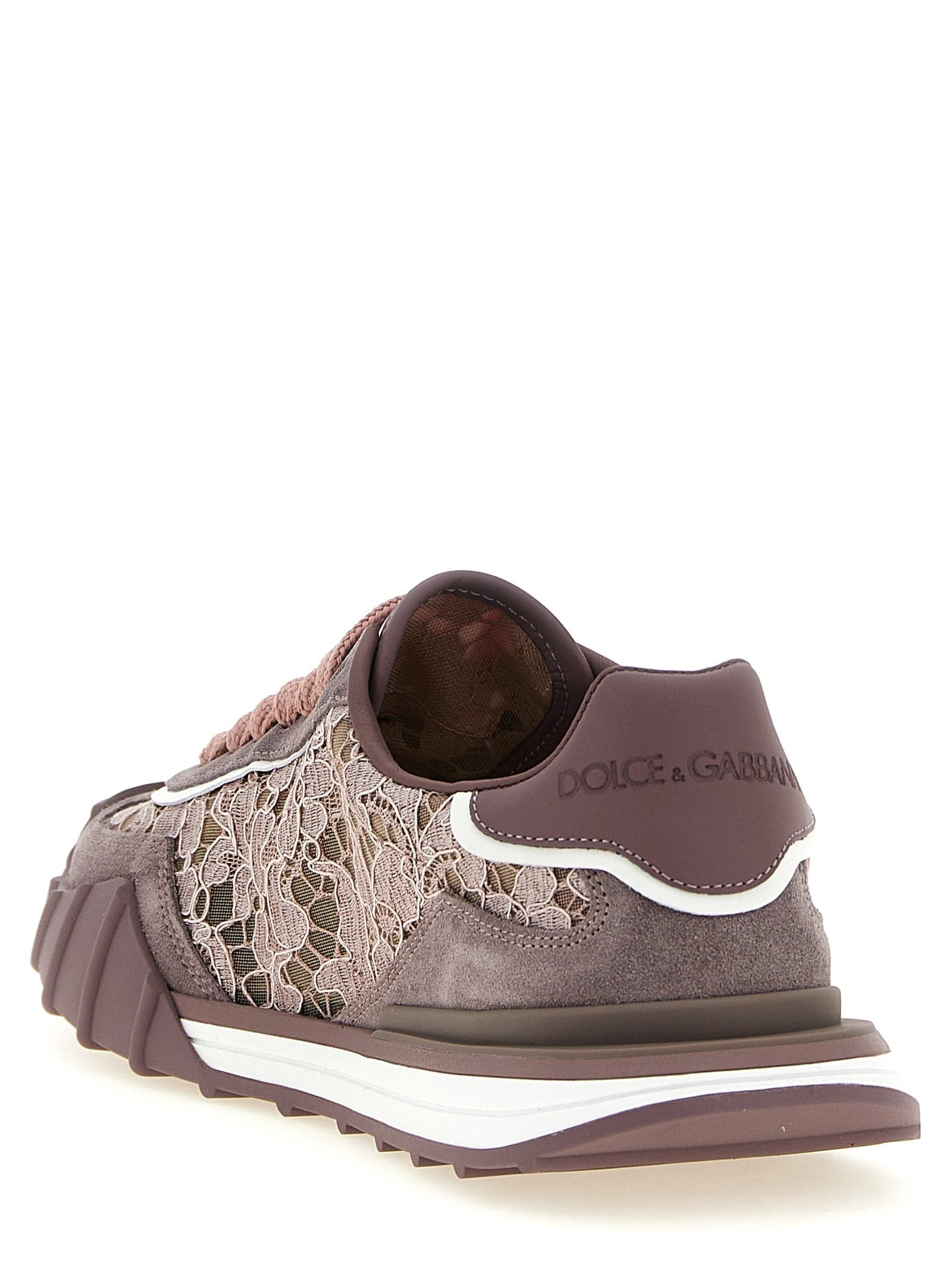 Dolce & Gabbana Purple Leather Athletic Sneakers - 3