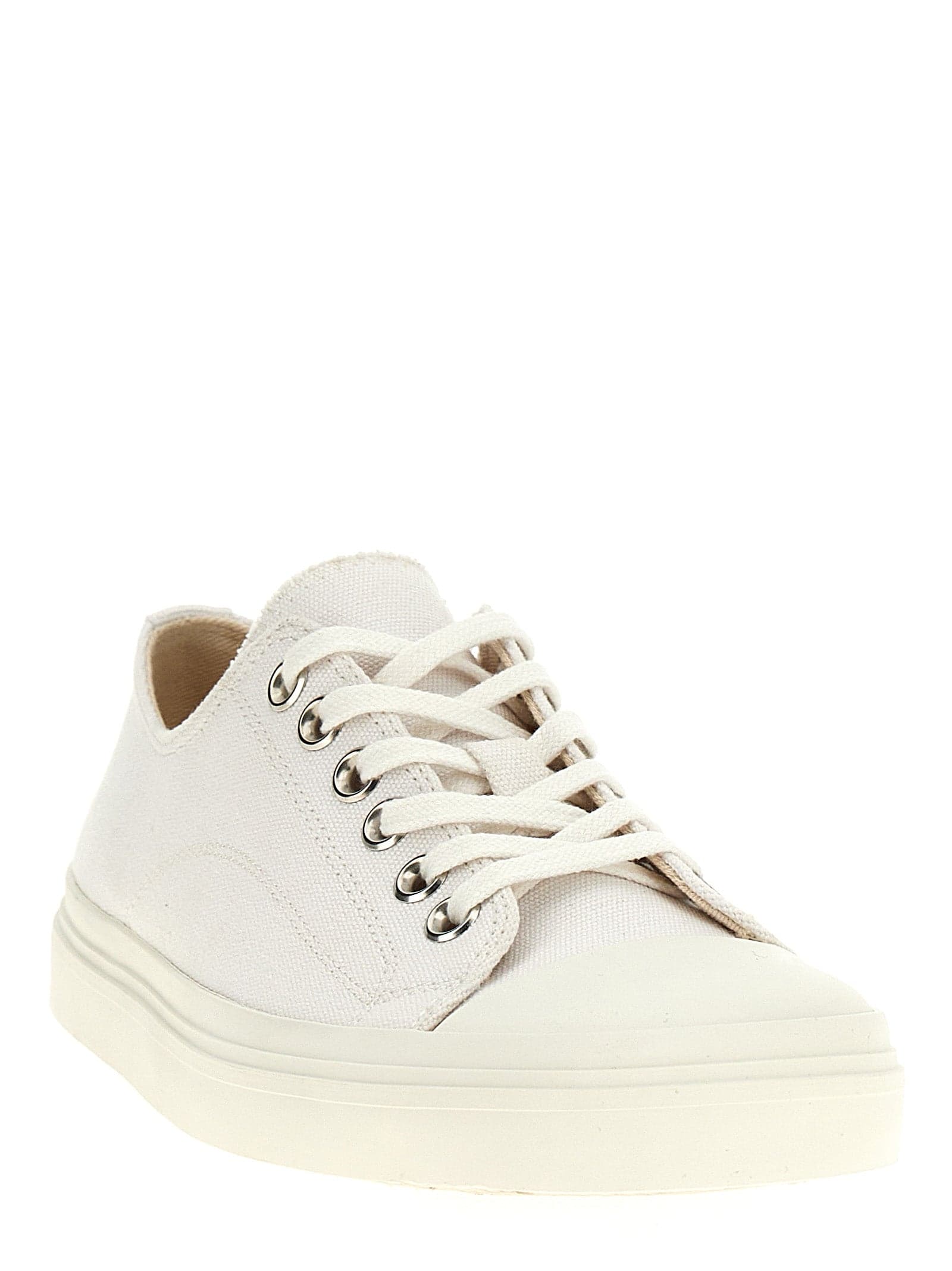 Moschino White Cotton Low Top Sneakers - 2