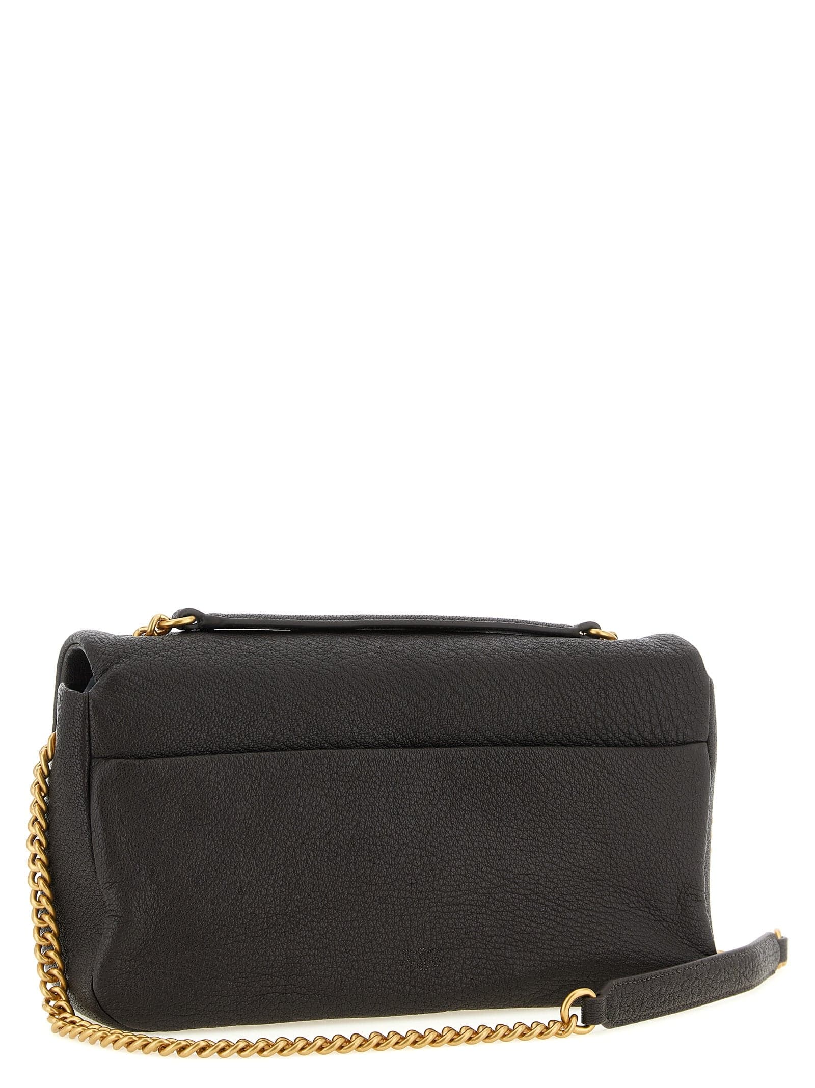 PINKO Brown Lamb Leather Shoulder Bag - 2