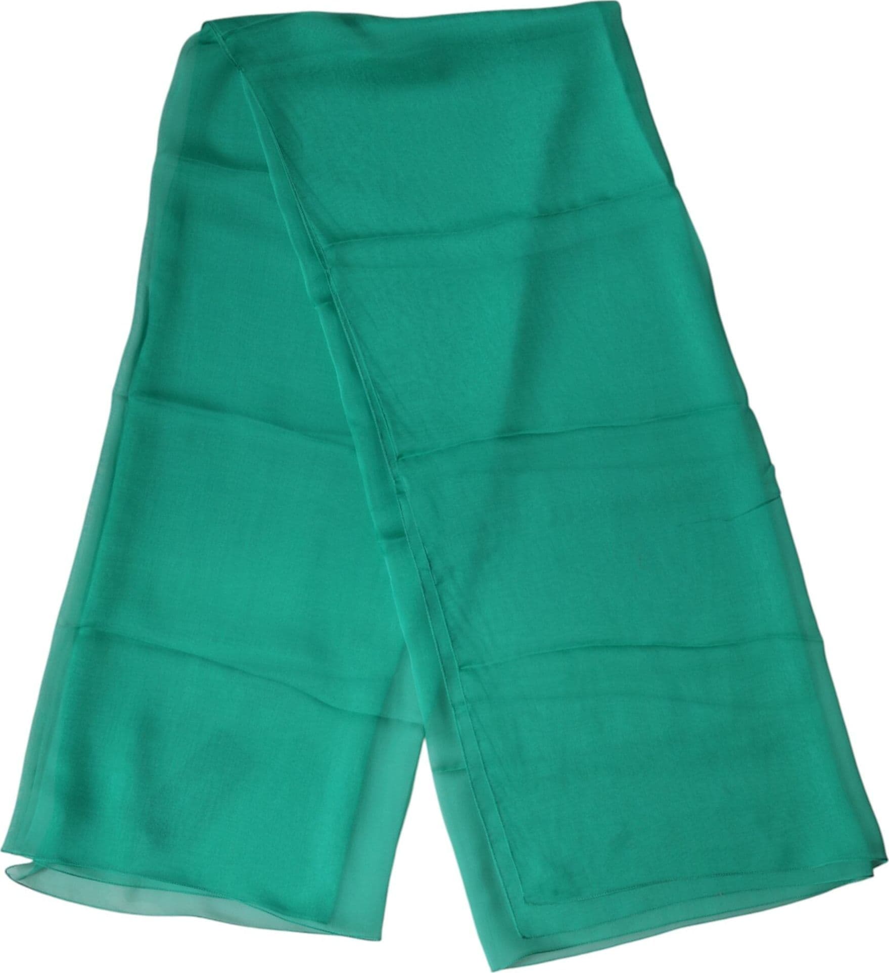 Dolce & Gabbana Green Stole Silk Neck Wrap Shawl Scarf - 2