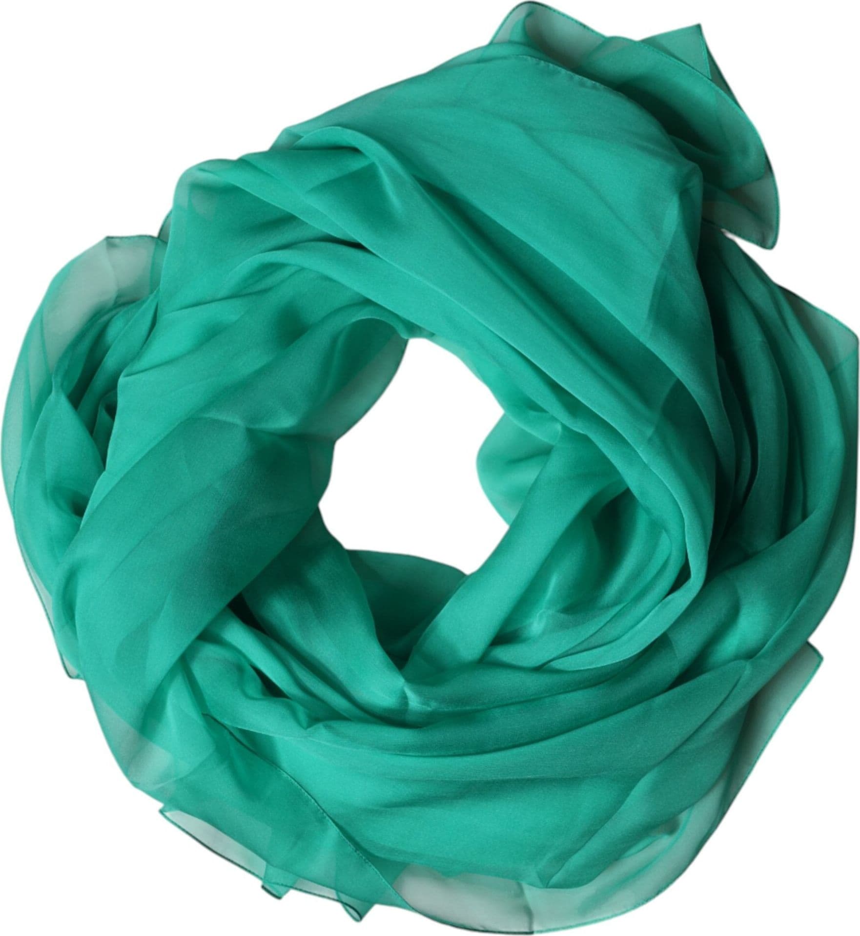 Dolce & Gabbana Green Stole Silk Neck Wrap Shawl Scarf - 5