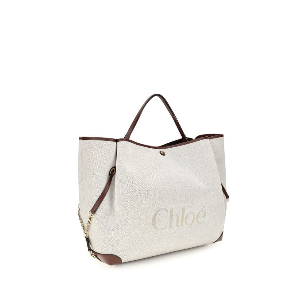 Chloé Beige Cotton Shoulder Bag - 2