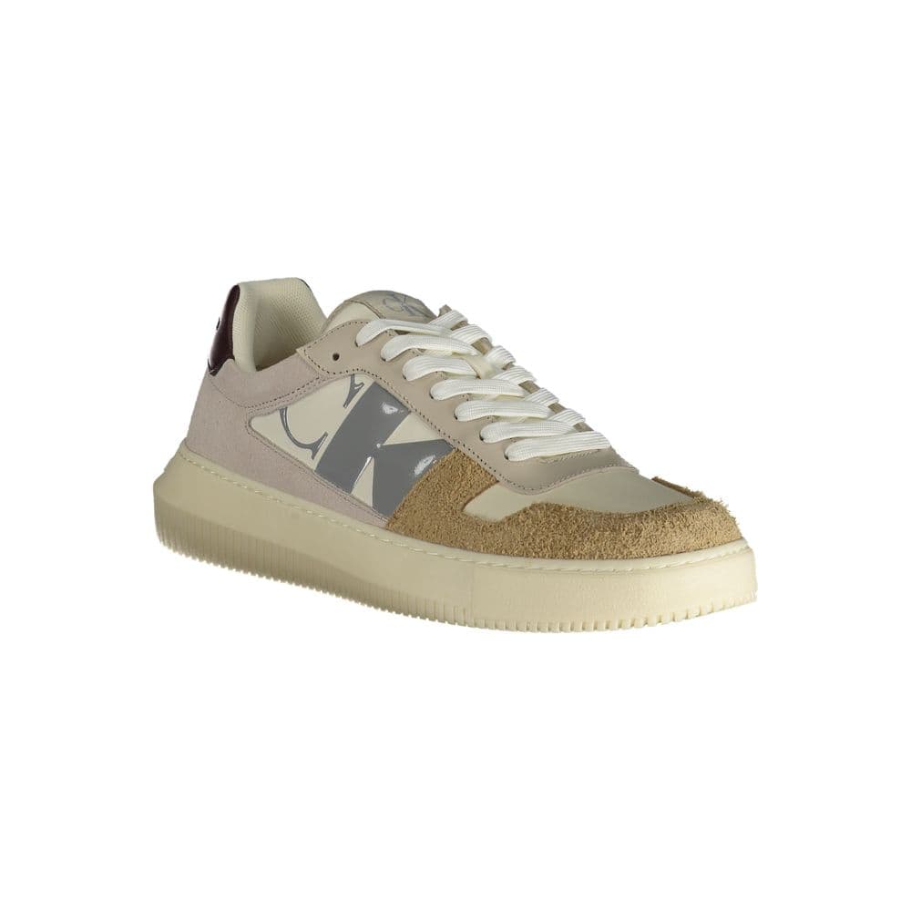 Calvin Klein Beige Polyurethane Men Sneaker - 2