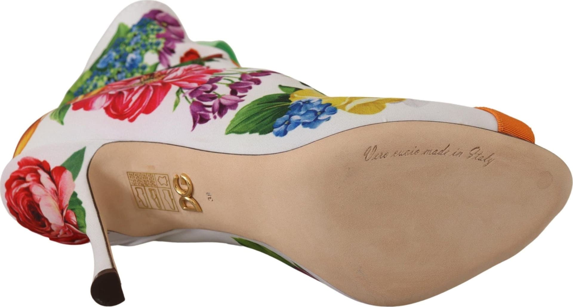 Dolce & Gabbana White Jersey Stretch Boots Open Toes Heels Shoes - 3