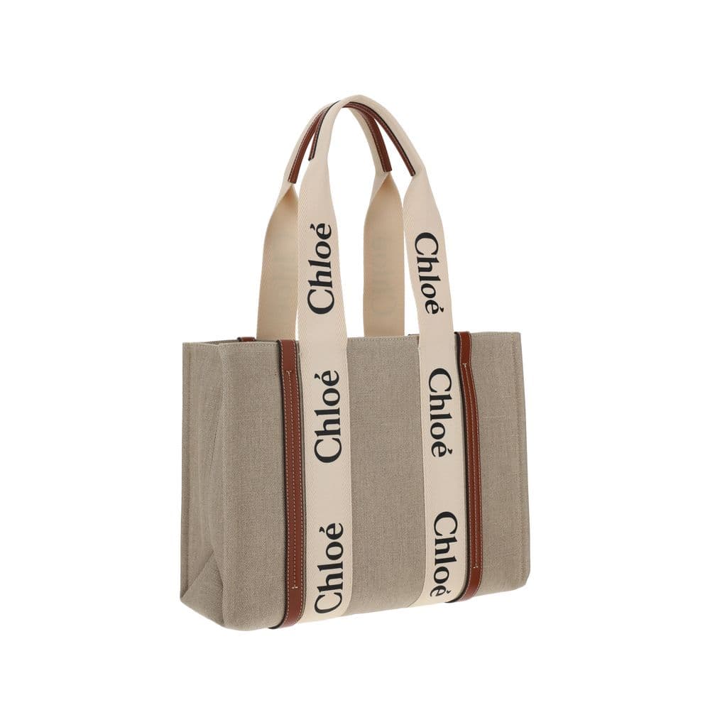 Chloé Beige Linen Handbag - 2