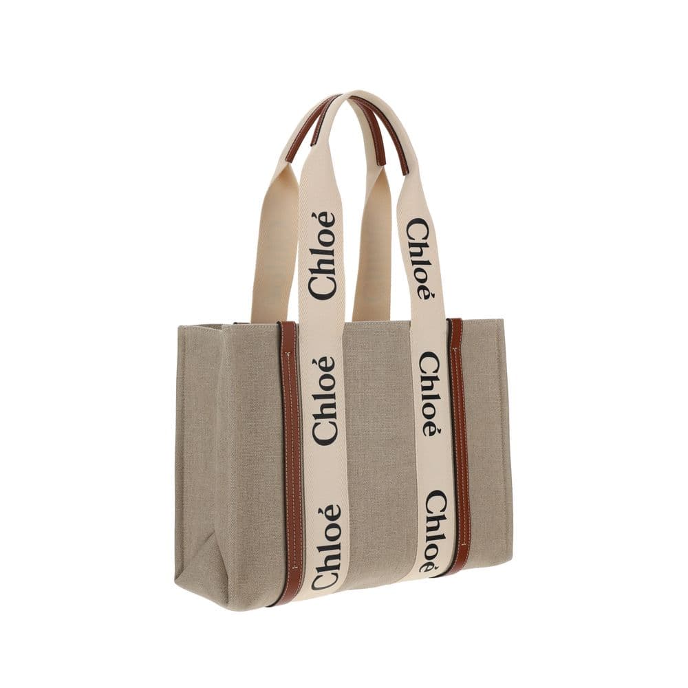 Chloé Beige Linen Handbag - 3