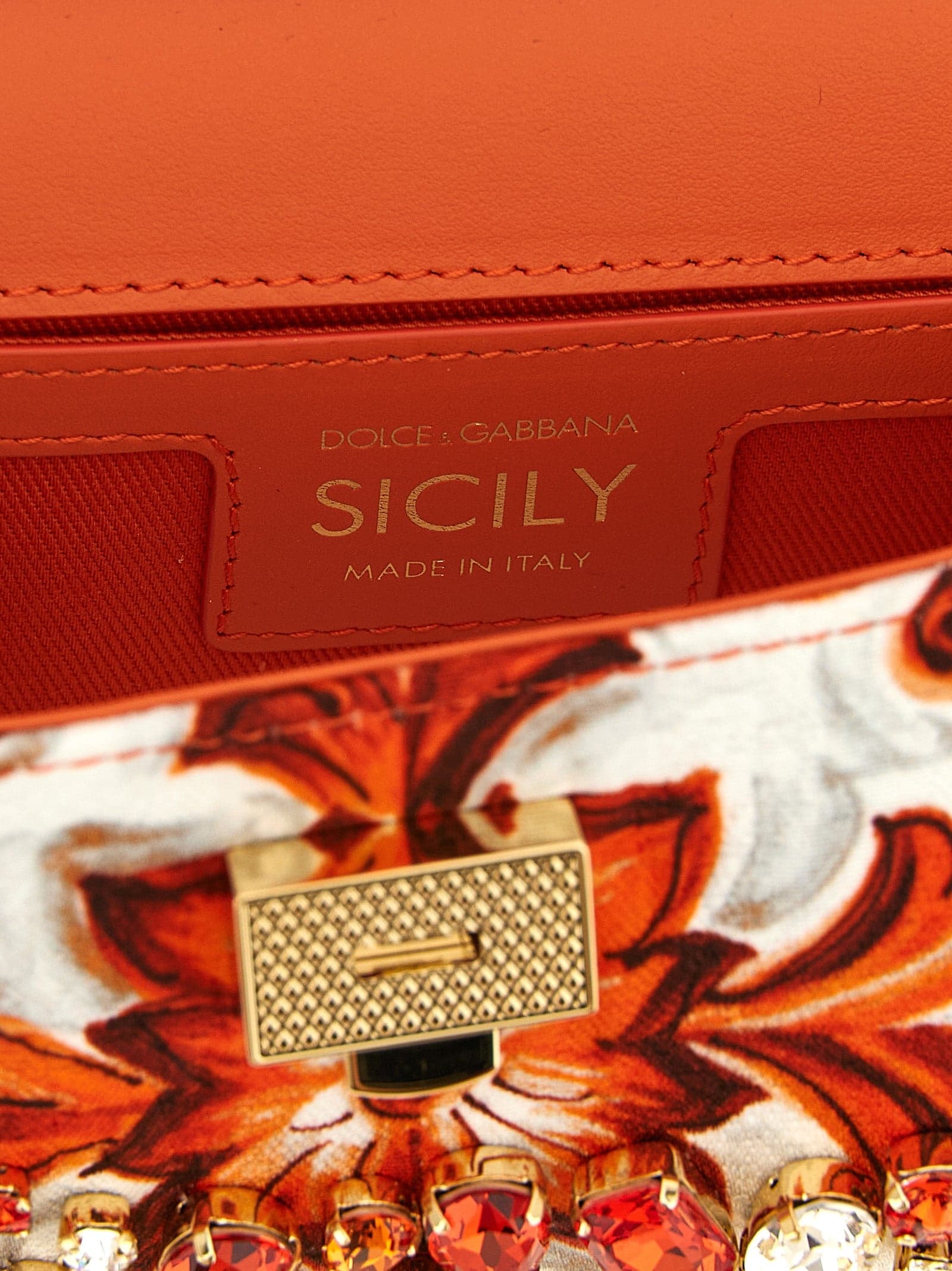 Dolce & Gabbana Orange Cotton Handbag - 4