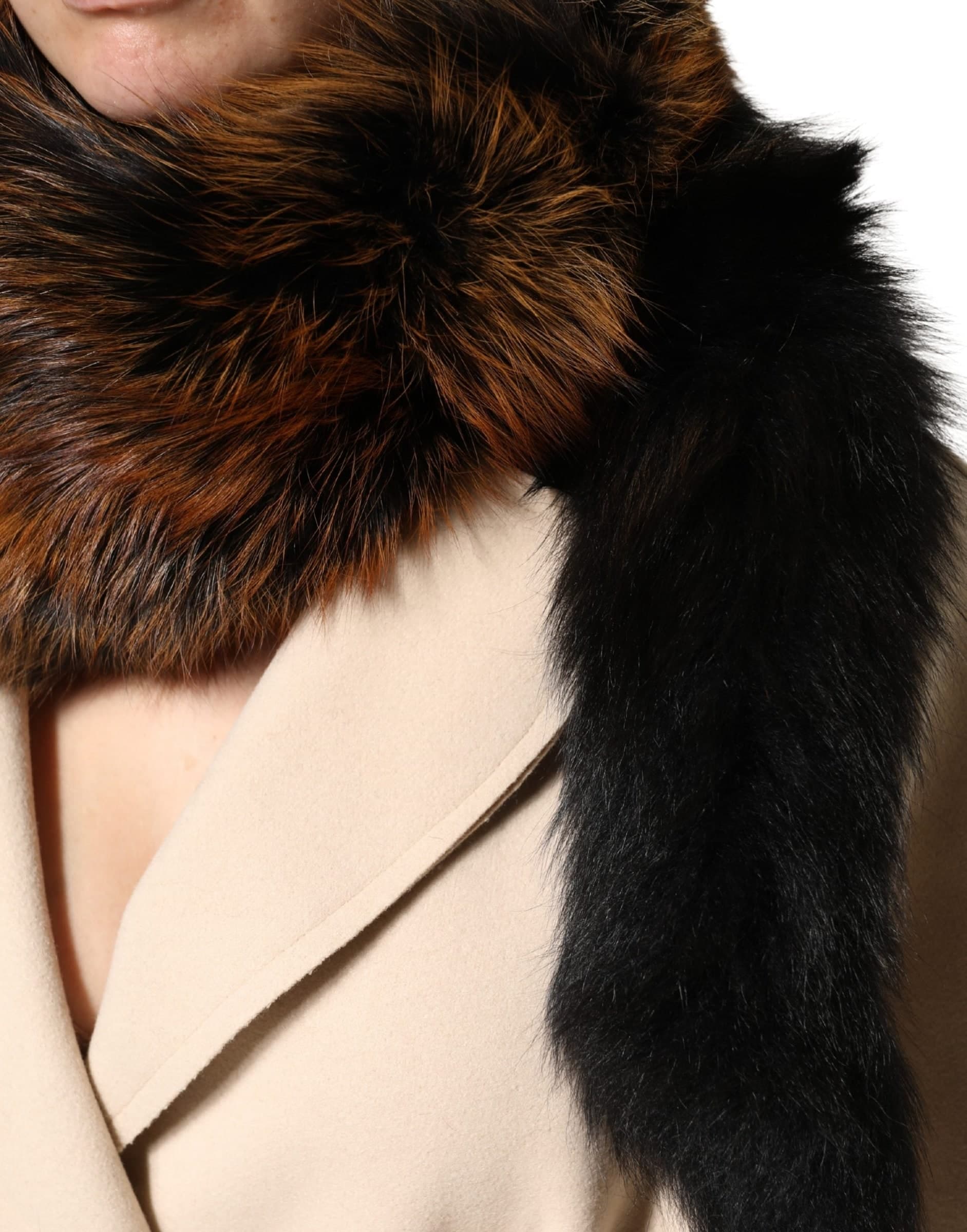 Dolce & Gabbana Brown Red Fox Fur Neck Warmer Winter Scarf - 6