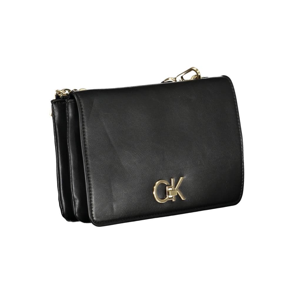 Calvin Klein Black Polyester Women's Shoulder Bag - 3