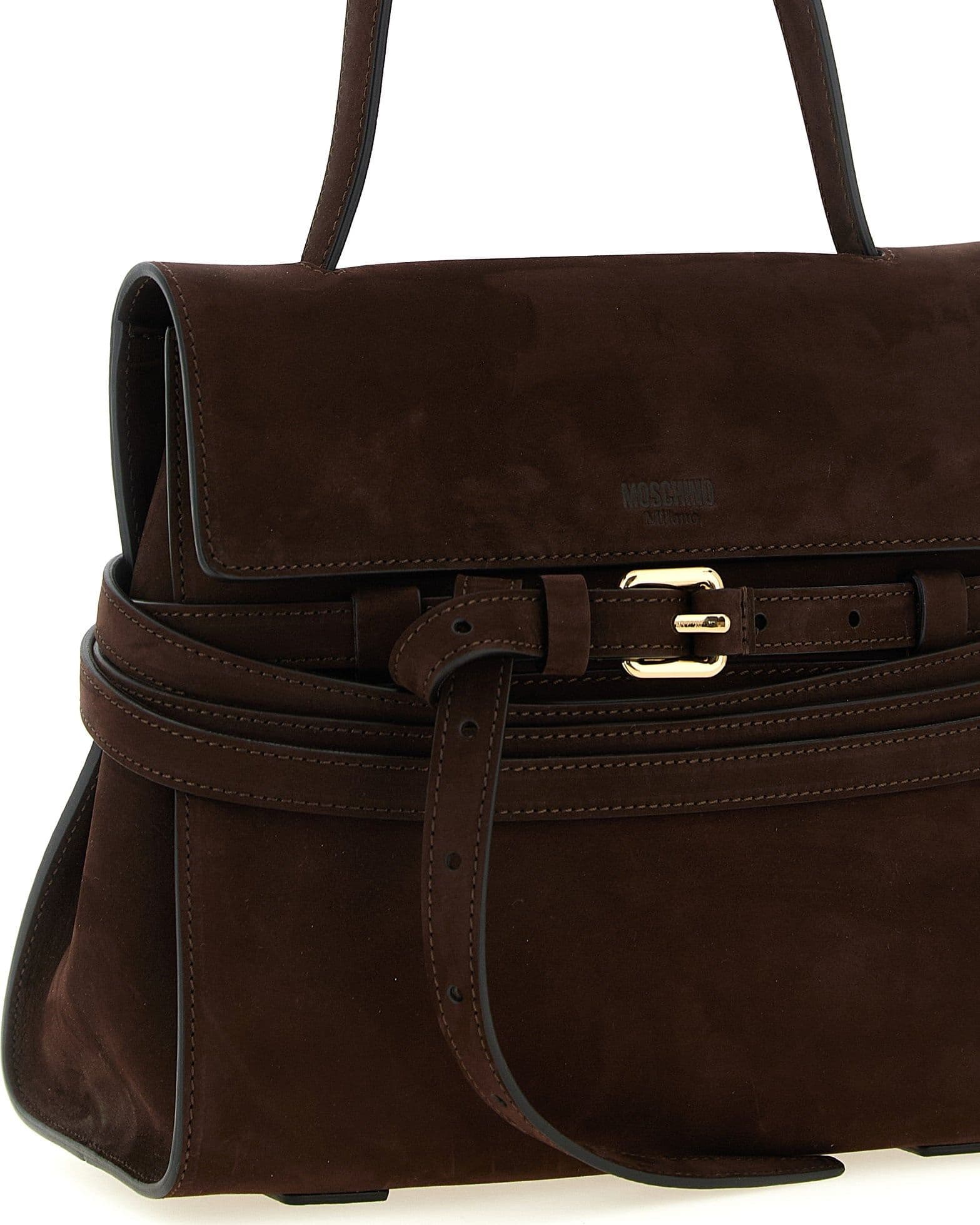 Moschino Brown Calfskin Handbag - 3