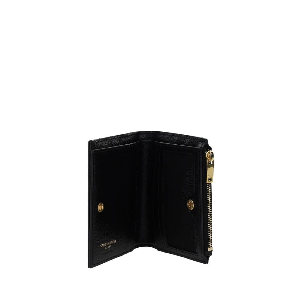 Saint Laurent Black Calf Leather Bos Taurus Wallet - 3