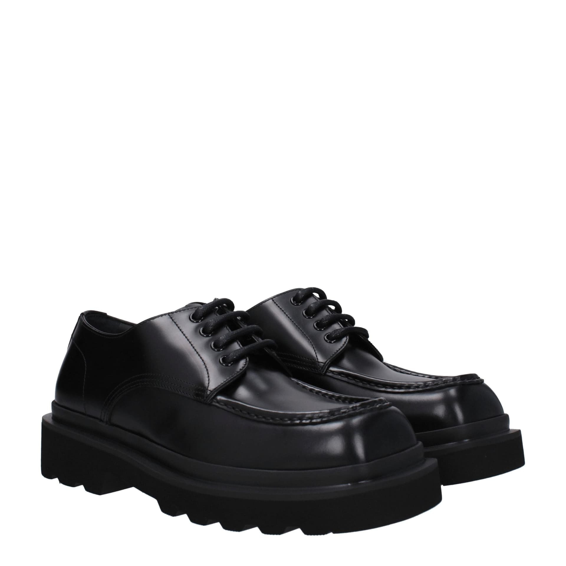 Dolce & Gabbana Black Leather Oxfords And Derbies - 2