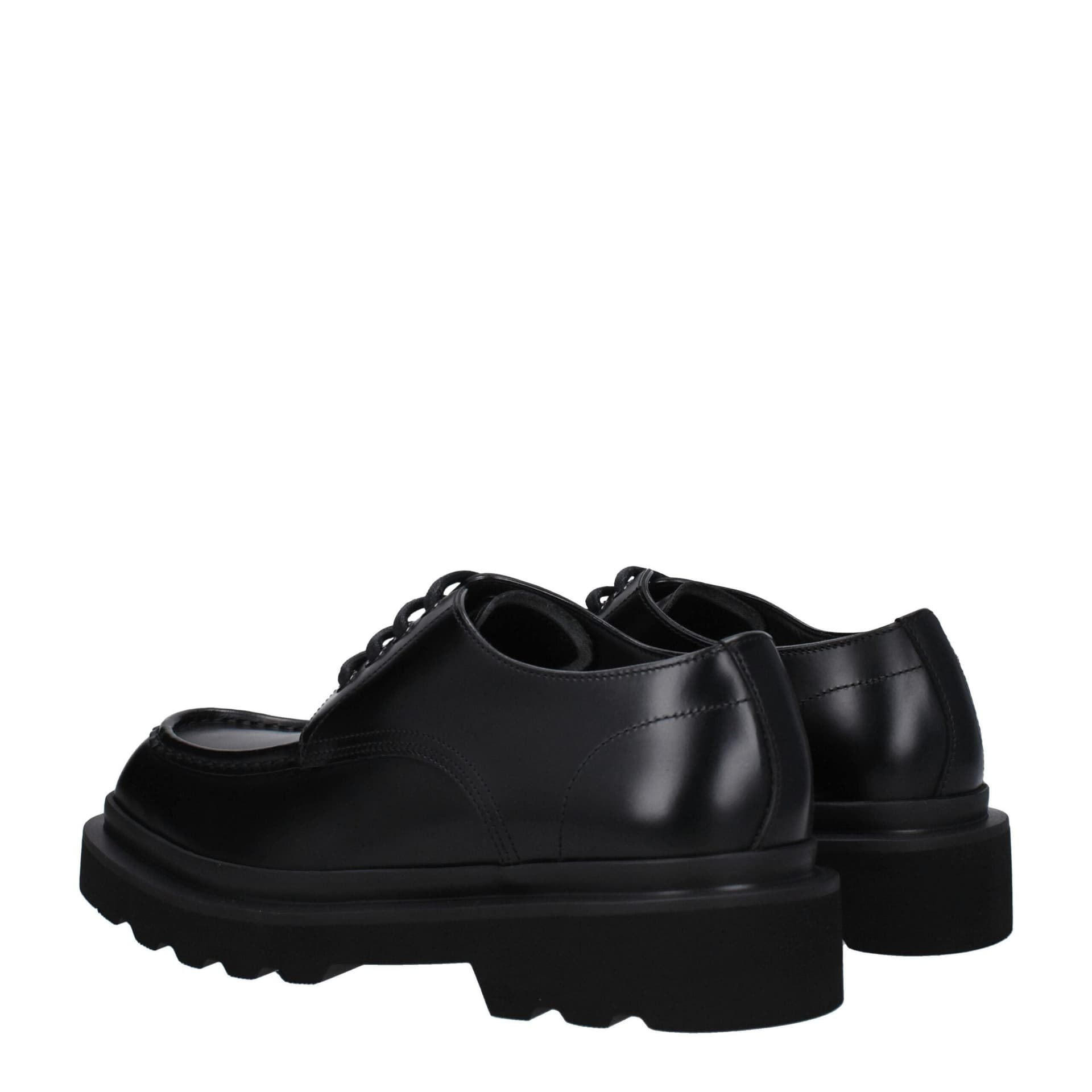Dolce & Gabbana Black Leather Oxfords And Derbies - 4