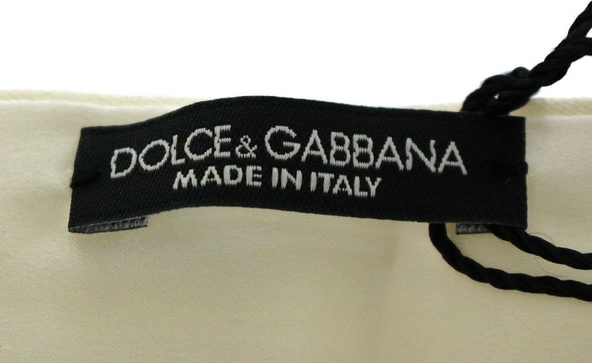 Dolce & Gabbana White Waist Silk Cummerbund Belt - 4