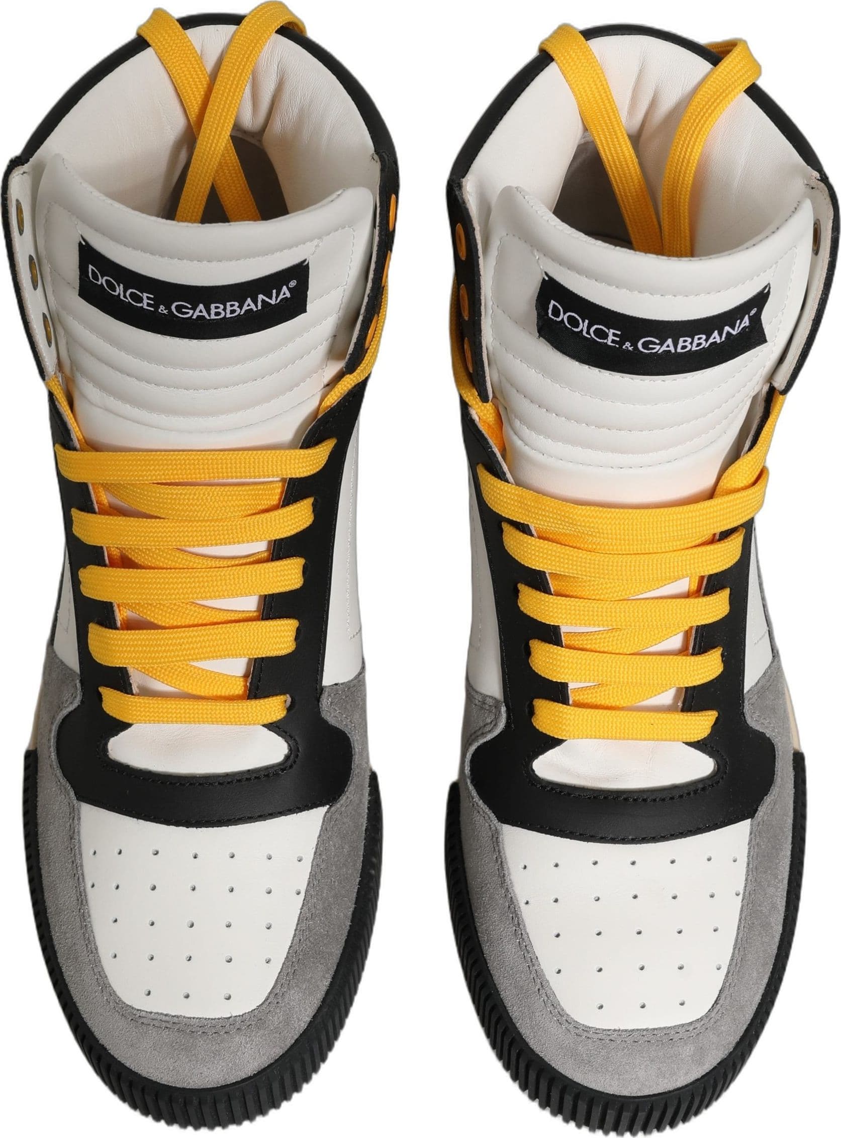 Dolce & Gabbana Multicolor Leather High Top Sneakers Shoes - 3