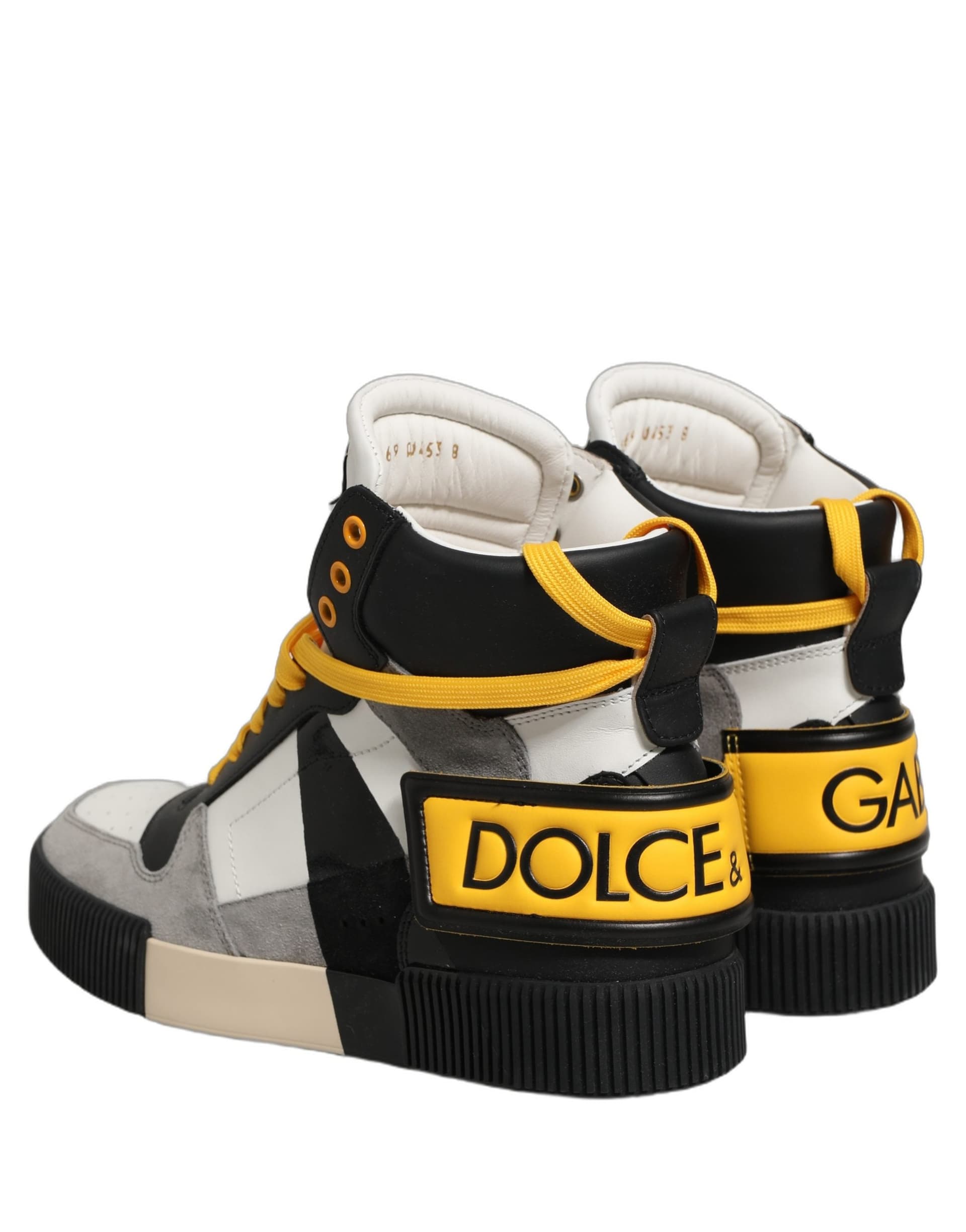 Dolce & Gabbana Multicolor Leather High Top Sneakers Shoes - 5