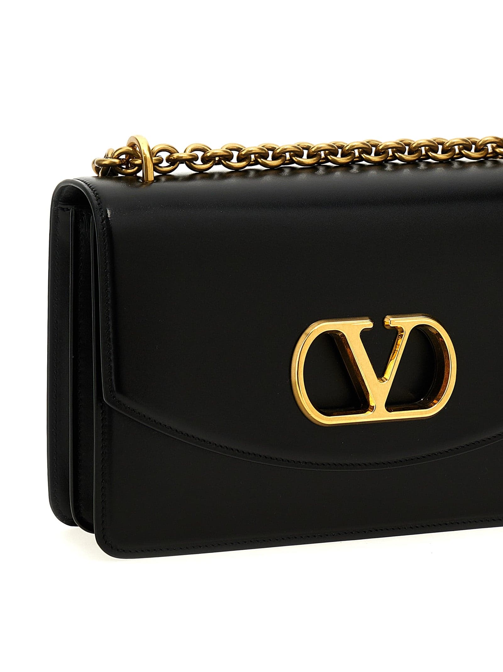 Valentino Garavani Black Calfskin Shoulder Bag - 3