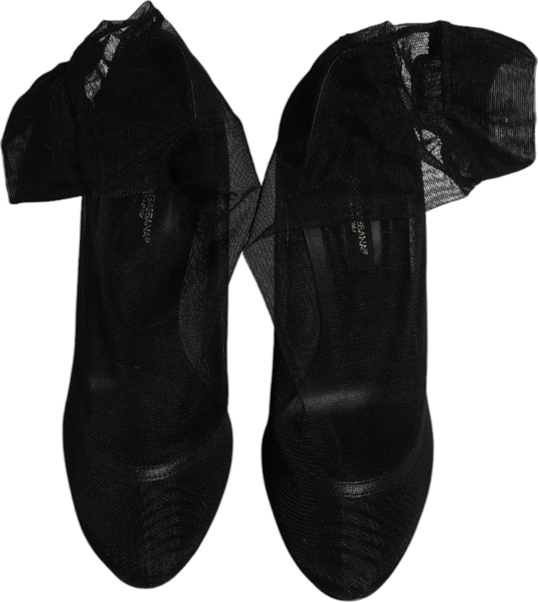 Dolce & Gabbana Black Nylon Mesh Sock Style Boots Shoes - 2