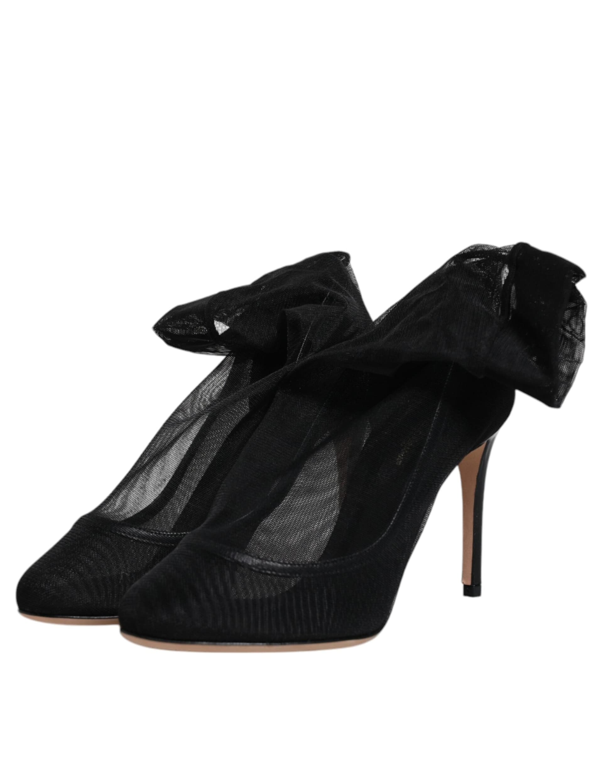 Dolce & Gabbana Black Nylon Mesh Sock Style Boots Shoes - 3