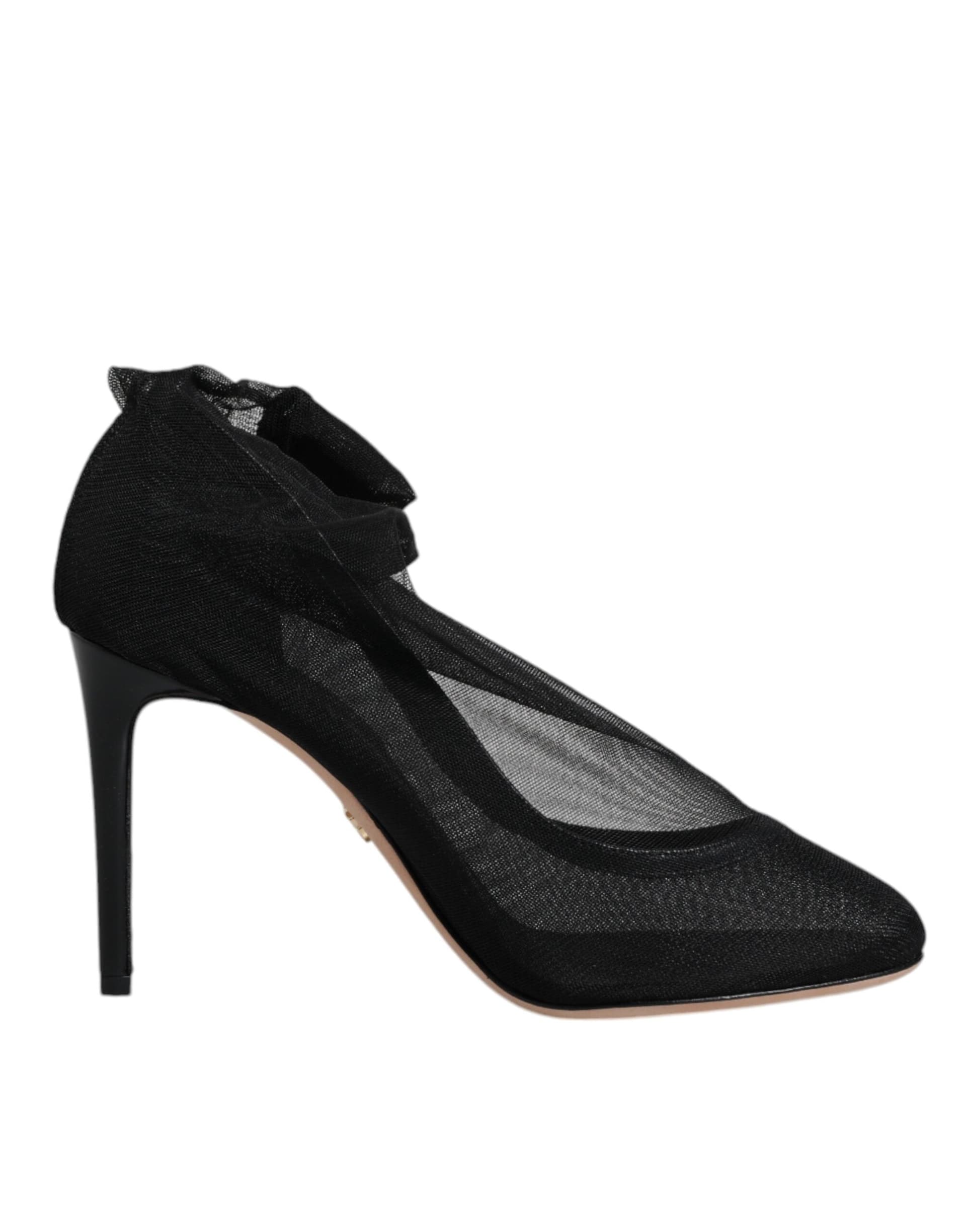 Dolce & Gabbana Black Nylon Mesh Sock Style Boots Shoes - 7